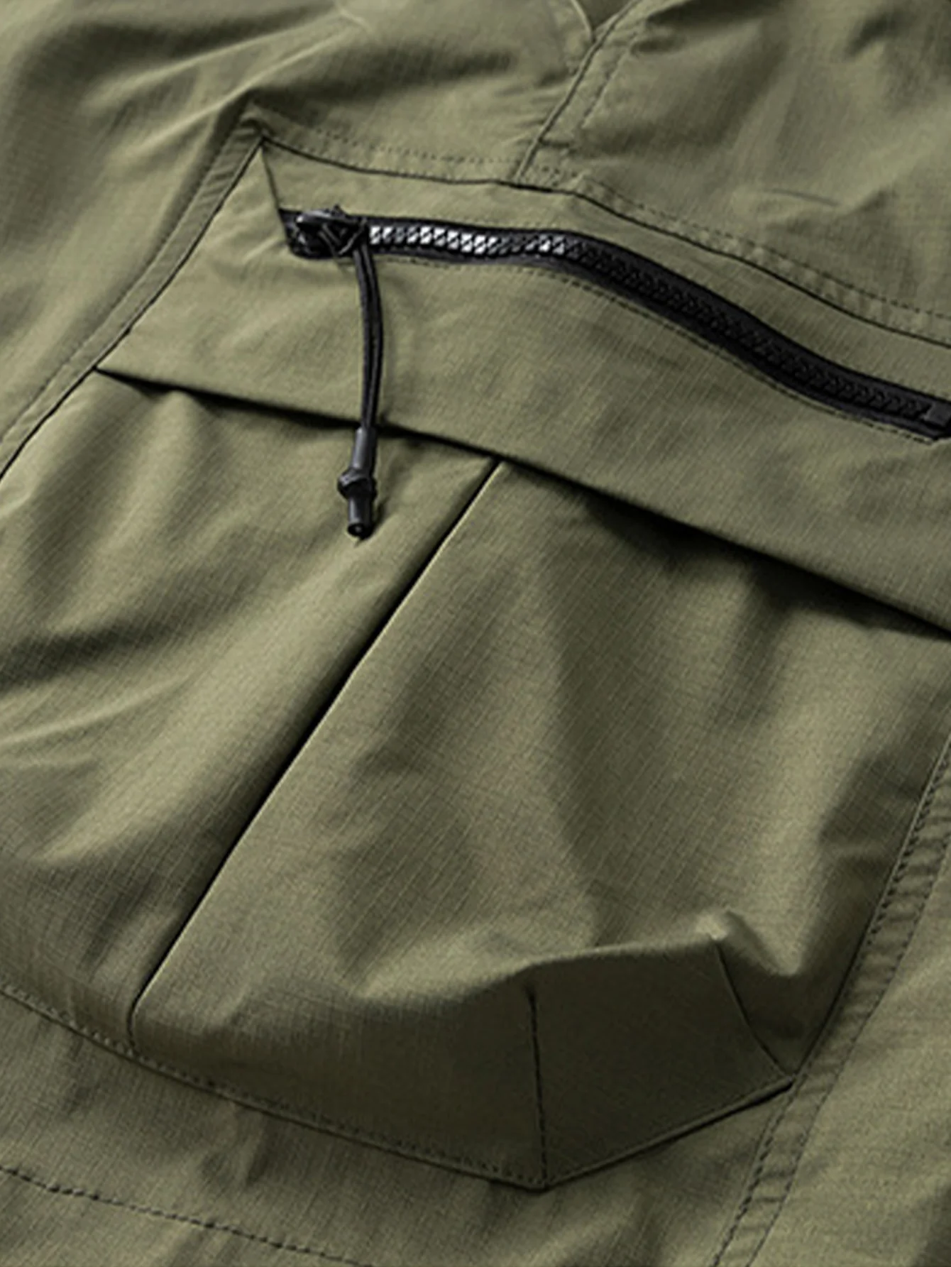 Drawstring Nylon Cargo Shorts - Image 12