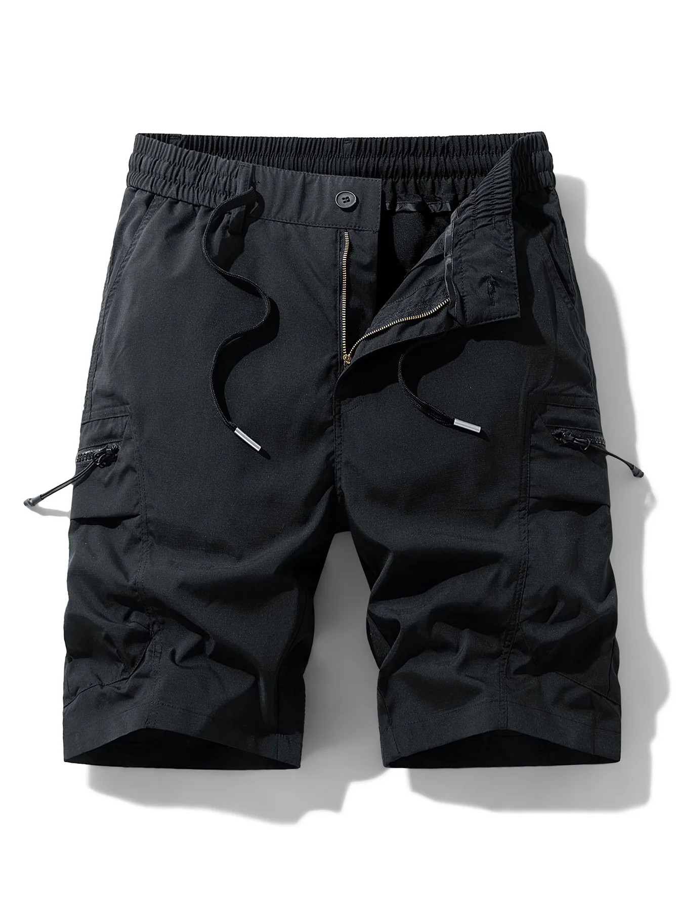 Drawstring Nylon Cargo Shorts - Image 5