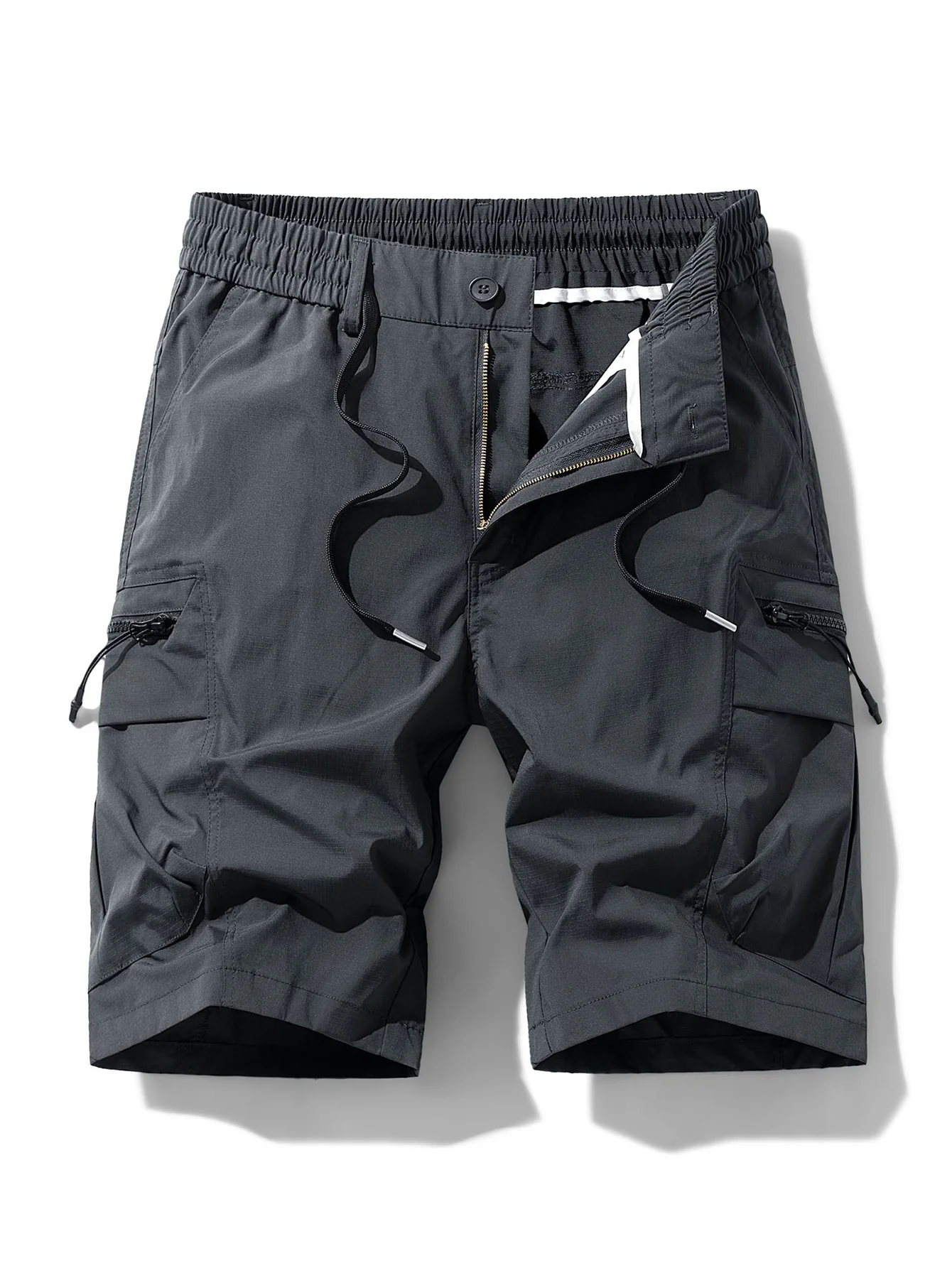 Drawstring Nylon Cargo Shorts - Image 7