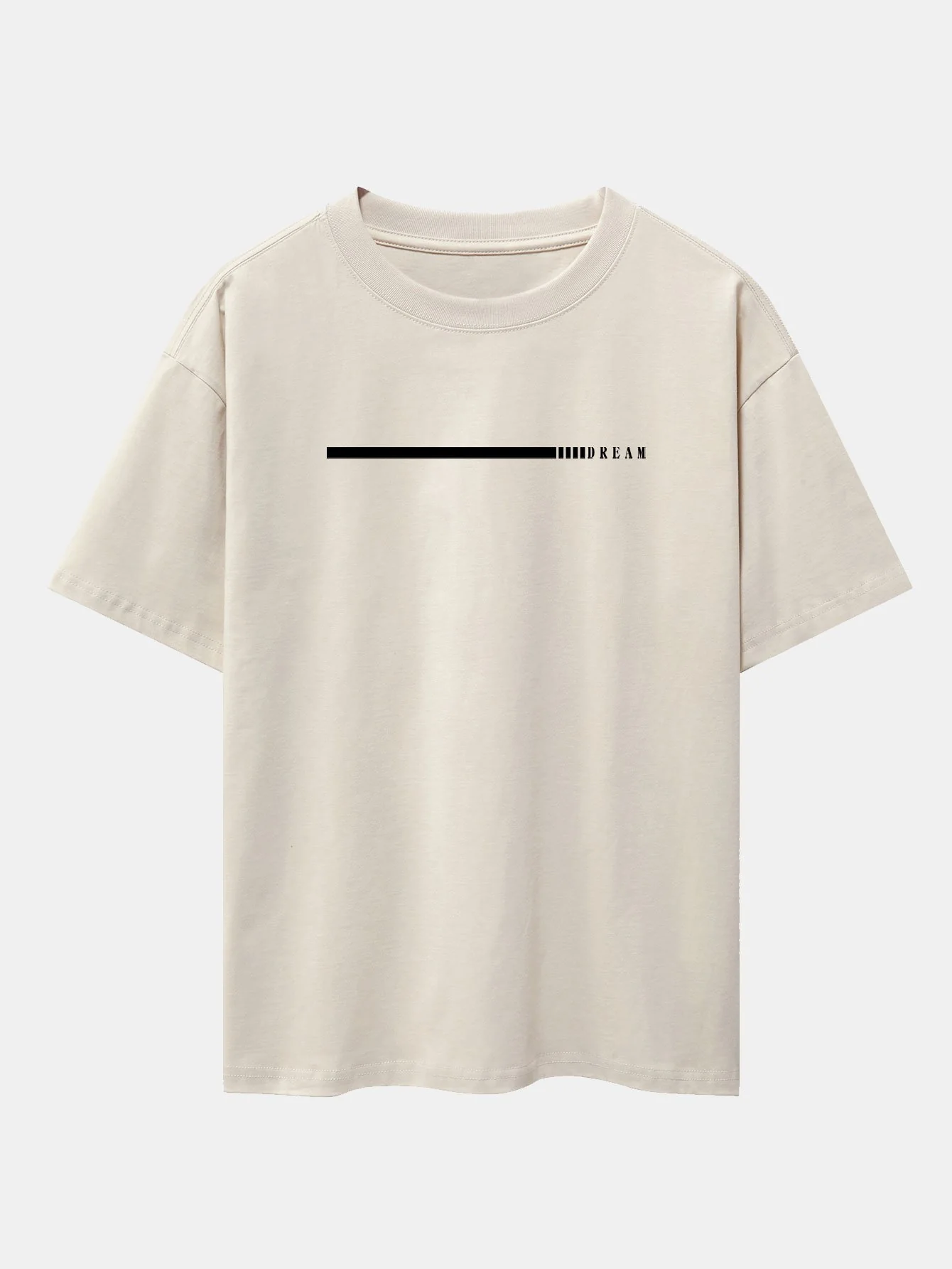 Dream Slogan Print Drop Shoulder Oversize T-Shirt - Image 3