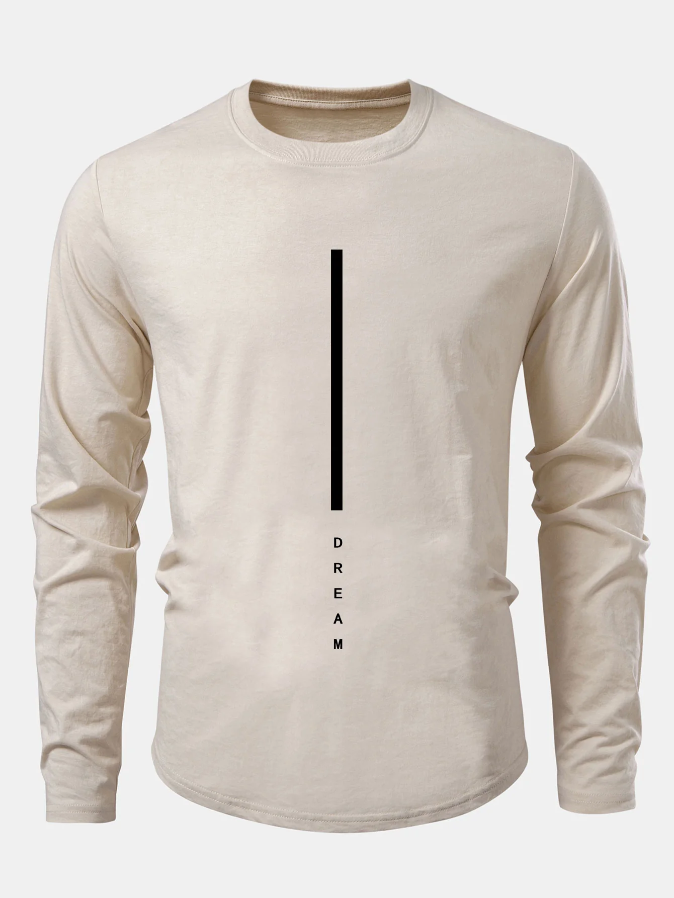 Dream Streifenmuster Baumwolle Bogen Saum T-Shirt - Image 5