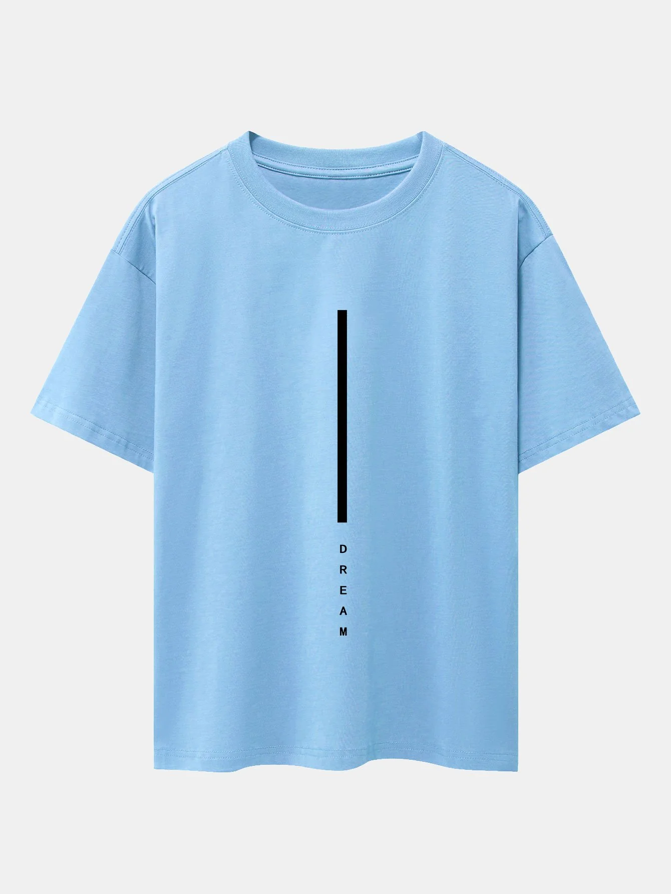 Traum Streifen Druck Drop Shoulder Oversize T-Shirt - Image 10