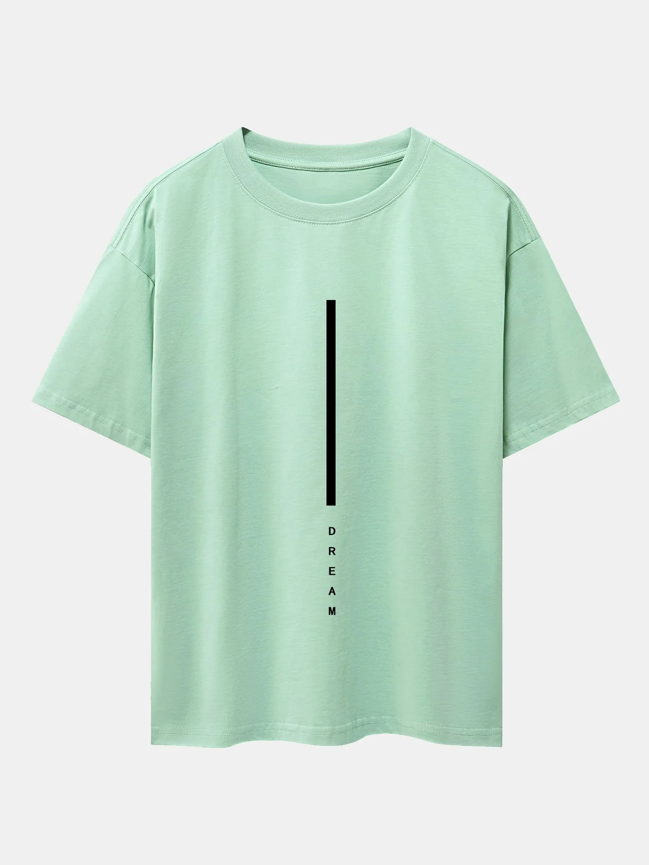 Traum Streifen Druck Drop Shoulder Oversize T-Shirt - Image 11