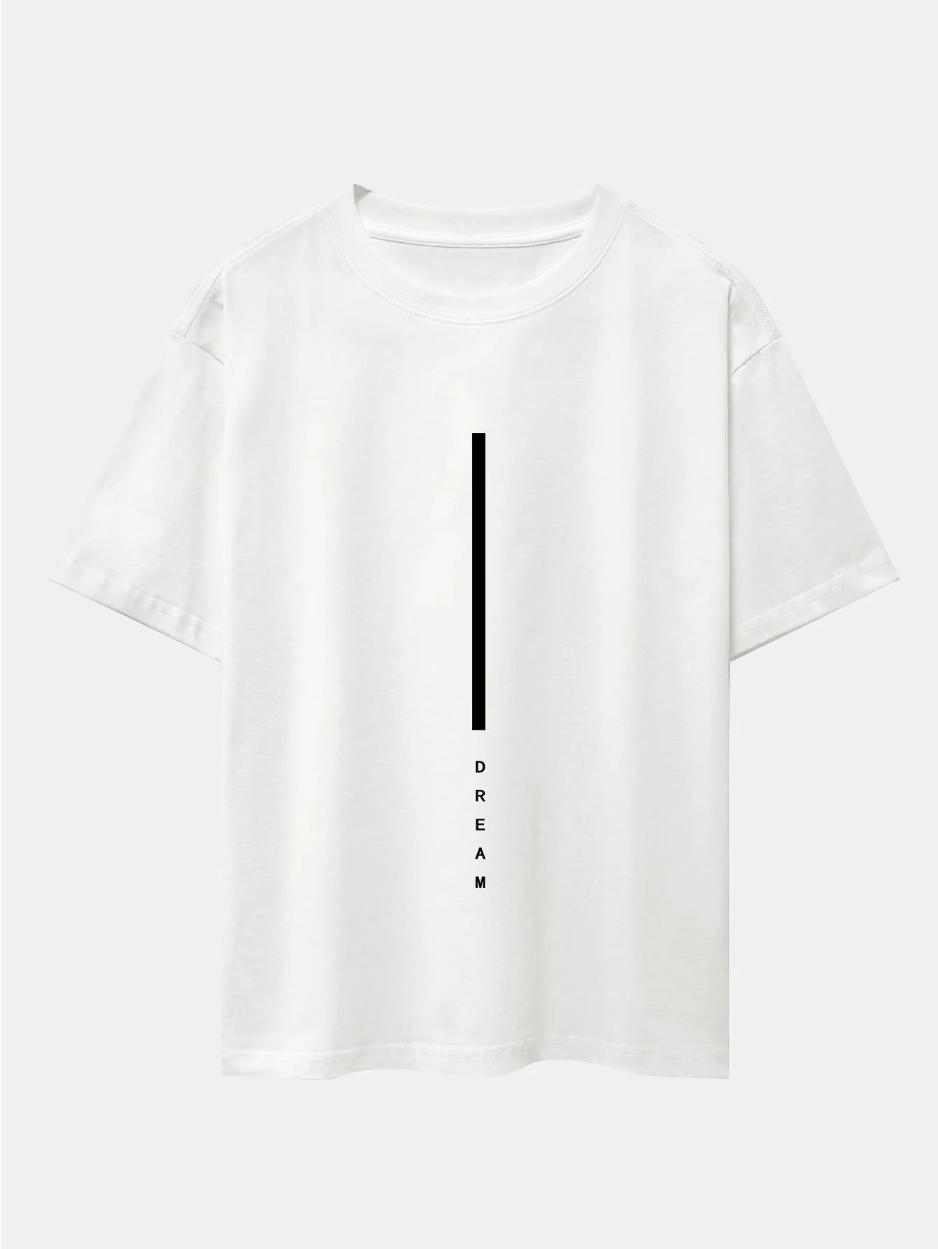 Traum Streifen Druck Drop Shoulder Oversize T-Shirt - Image 2