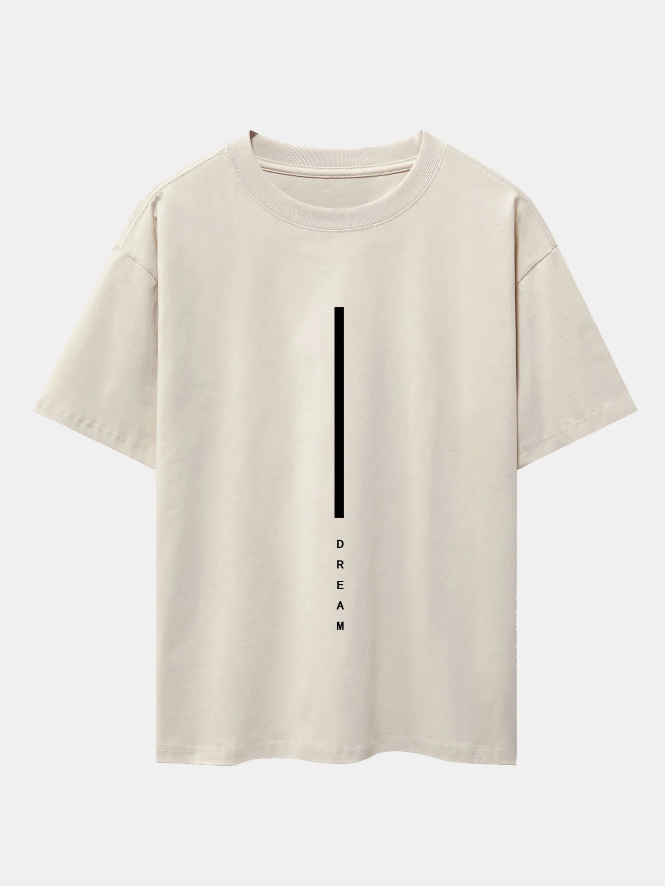 Traum Streifen Druck Drop Shoulder Oversize T-Shirt - Image 3
