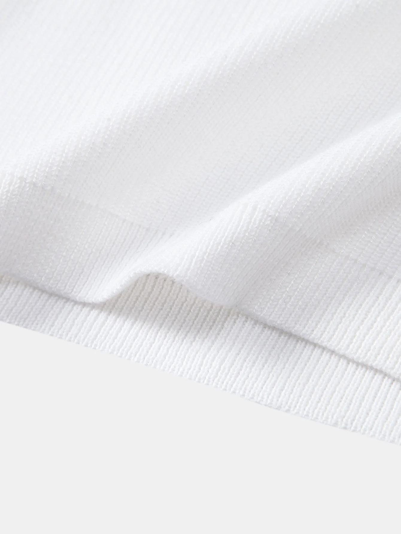 Drop-Shoulder Strick V-Ausschnitt T-Shirt - Image 6