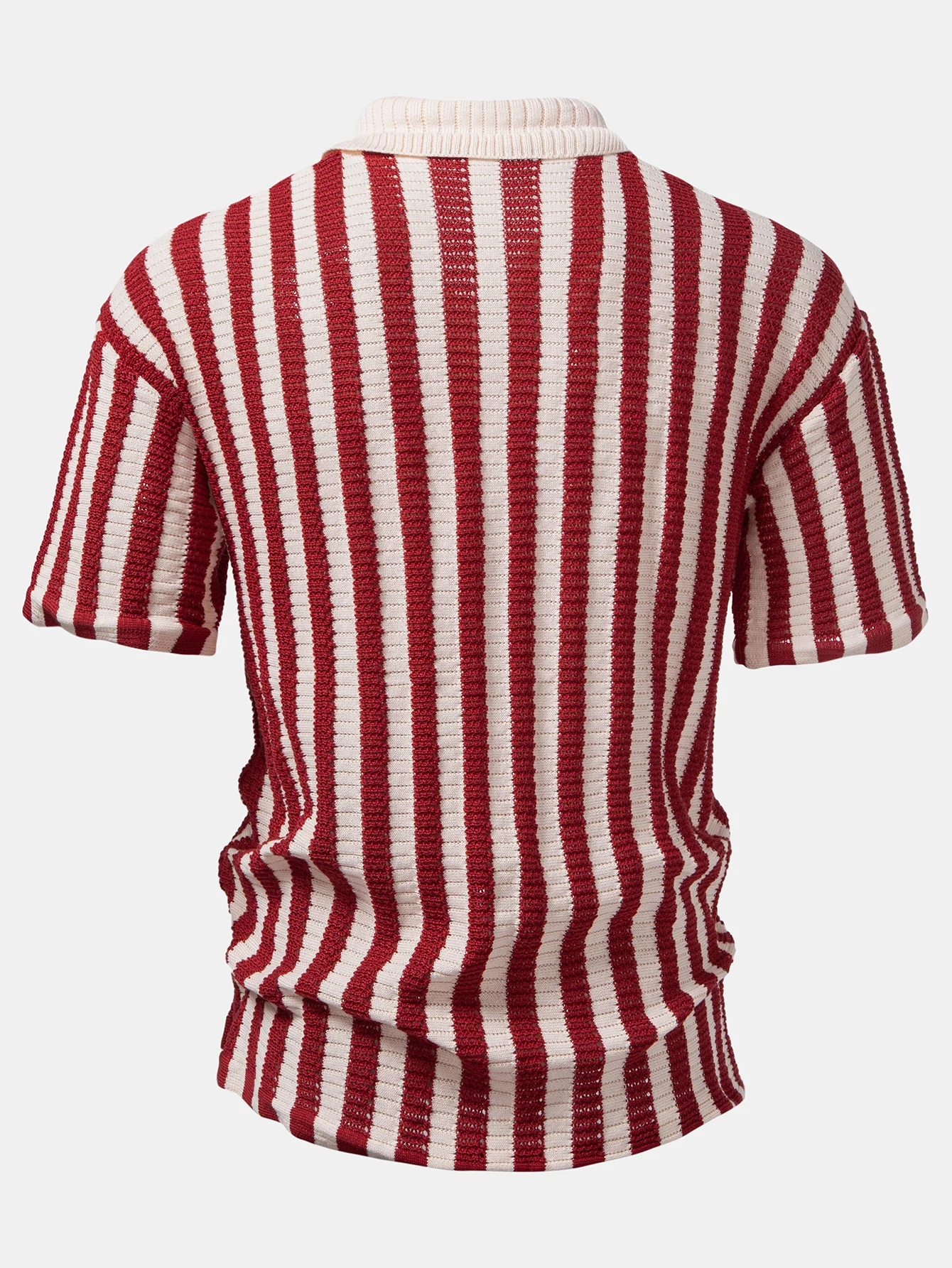 Oversize Schulter Streifen Häkelshirt - Image 6