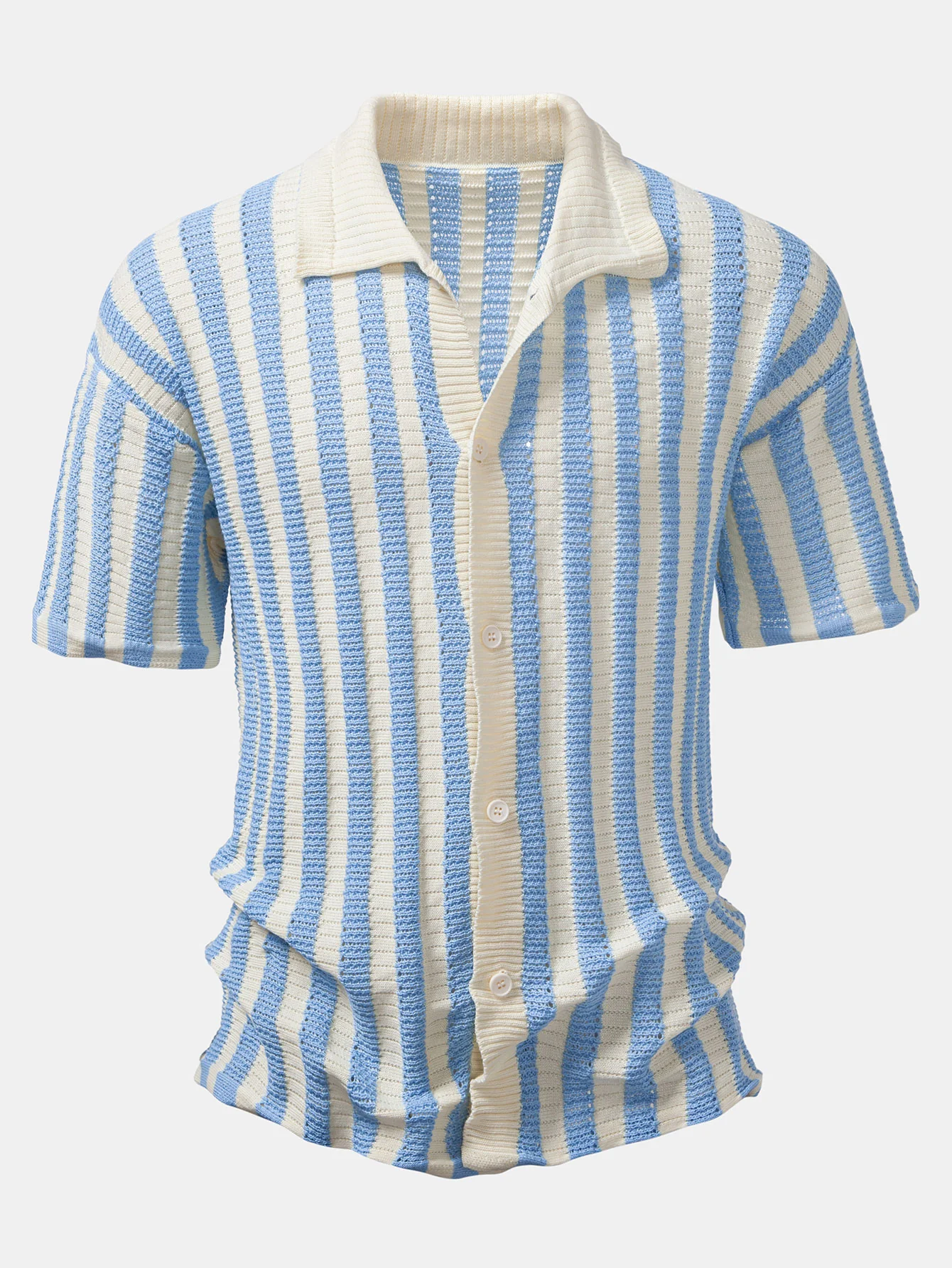 Oversize Schulter Streifen Häkelshirt