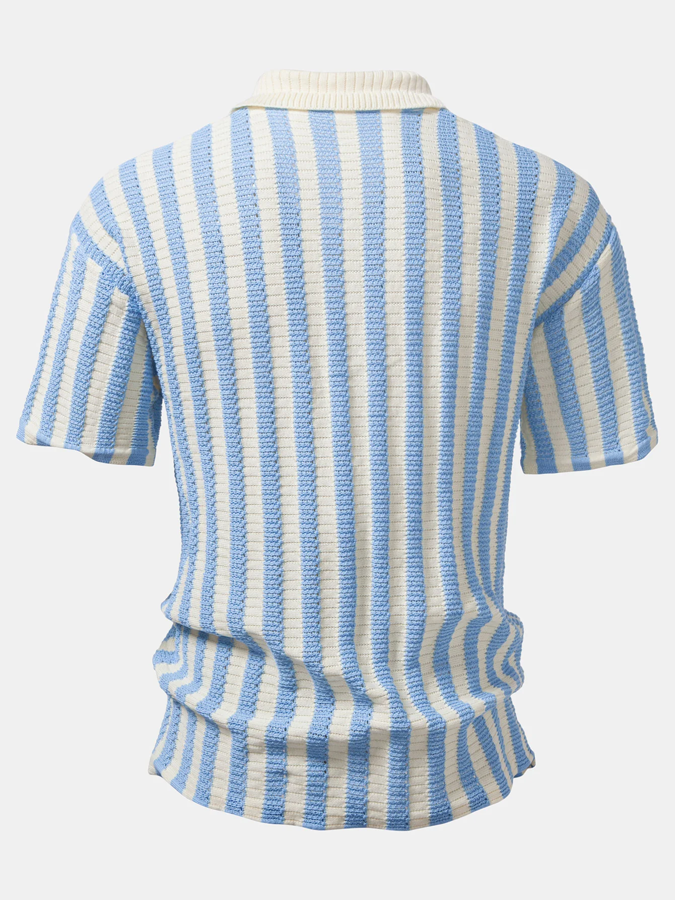 Oversize Schulter Streifen Häkelshirt - Image 2
