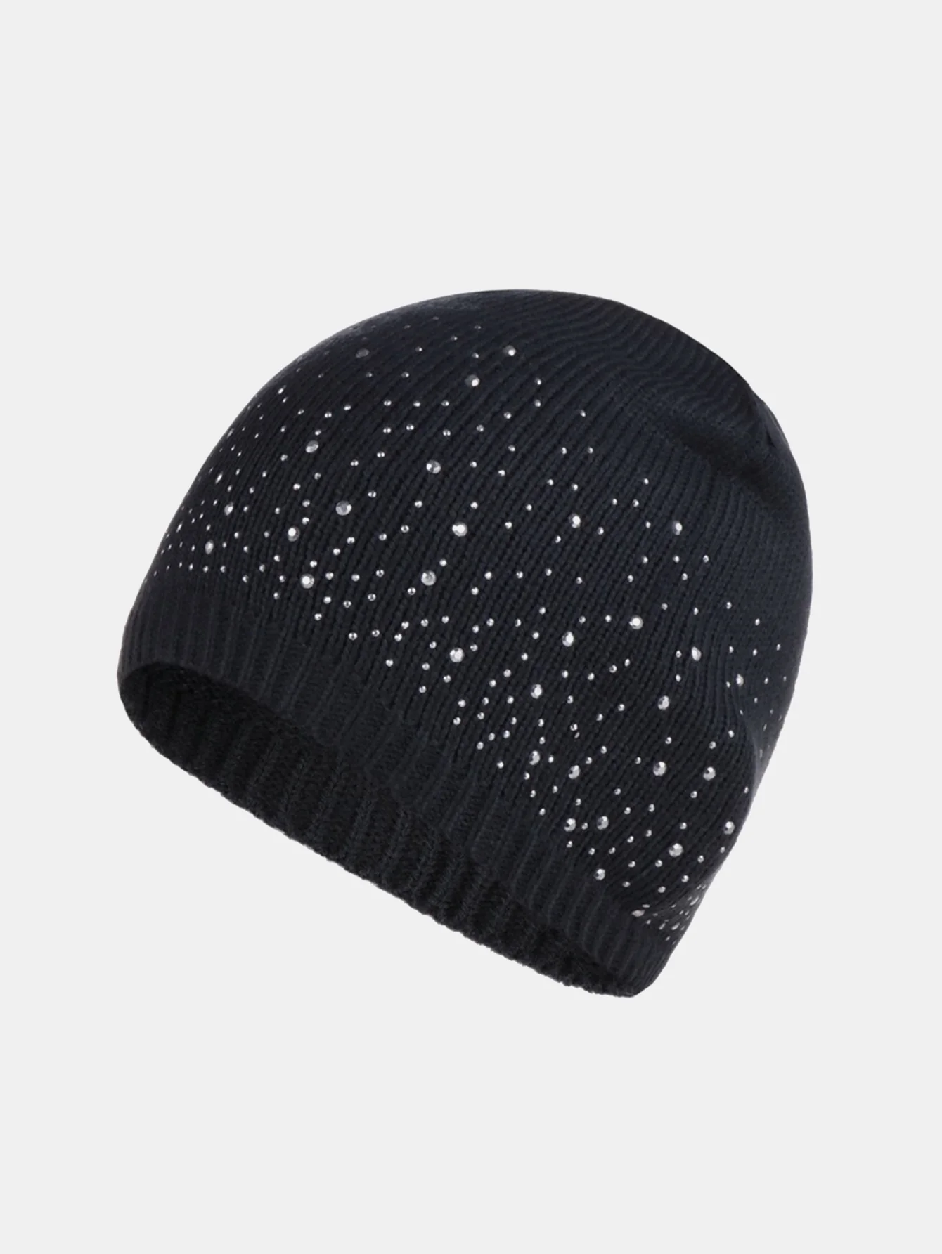 Dual-Sided Sparkling Rhinestone Fashionable Beanie Hat
