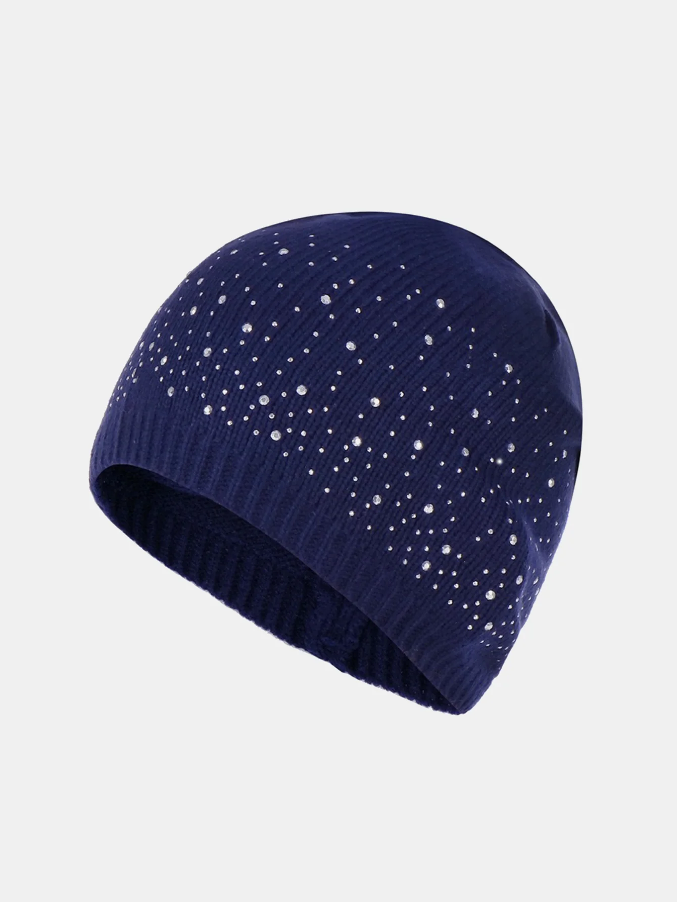 Dual-Sided Sparkling Rhinestone Fashionable Beanie Hat - Image 3