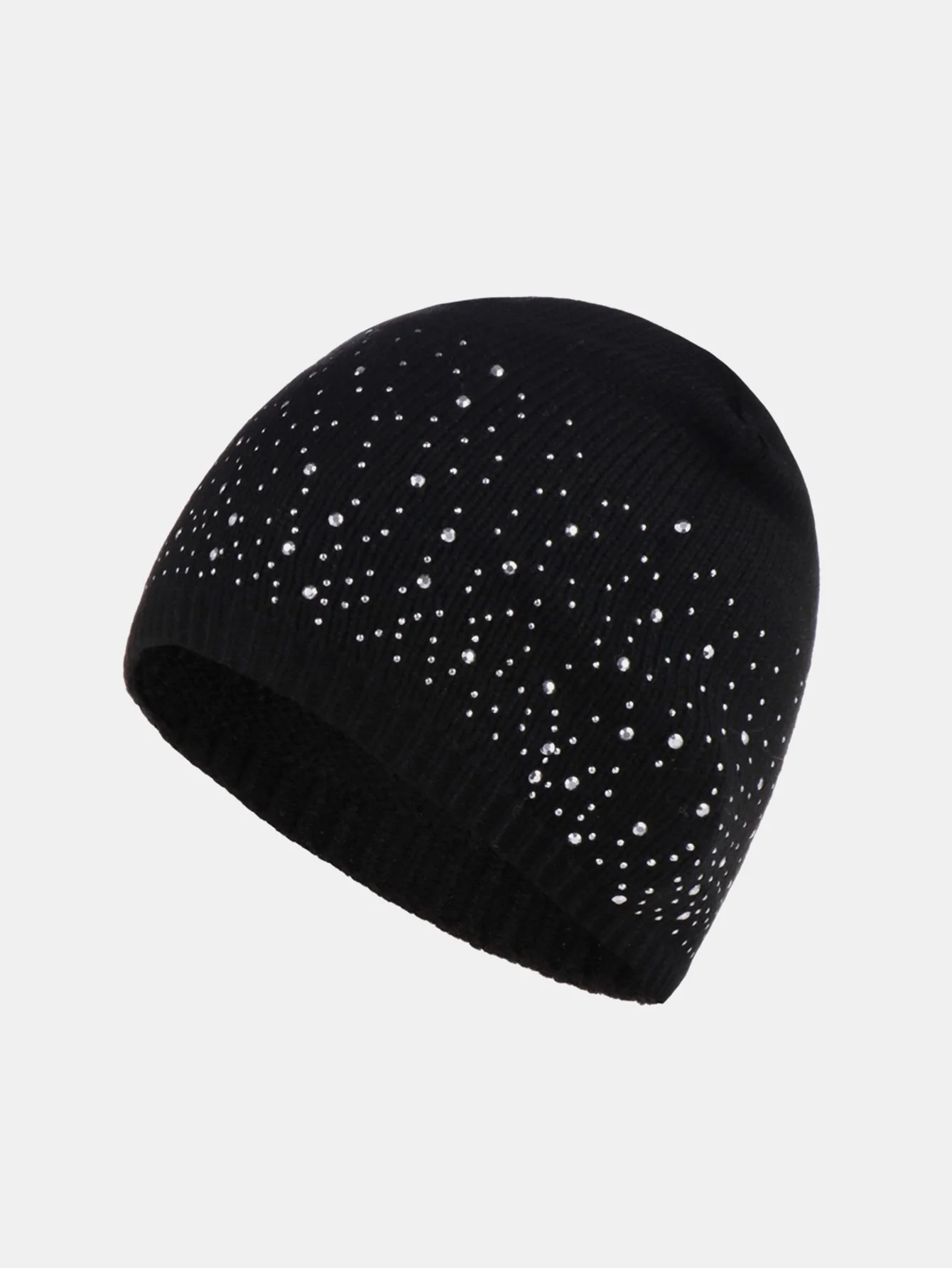 Dual-Sided Sparkling Rhinestone Fashionable Beanie Hat - Image 4