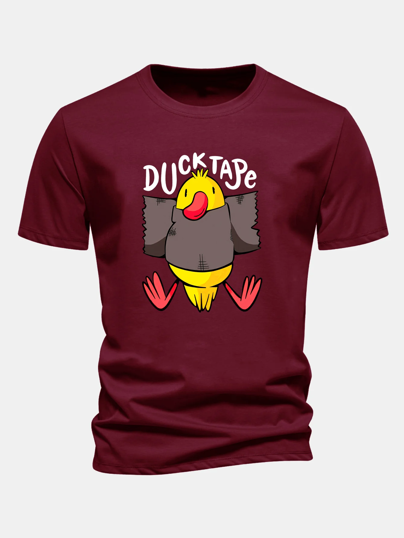 Duck Tape Print Cotton T-Shirt - Image 10