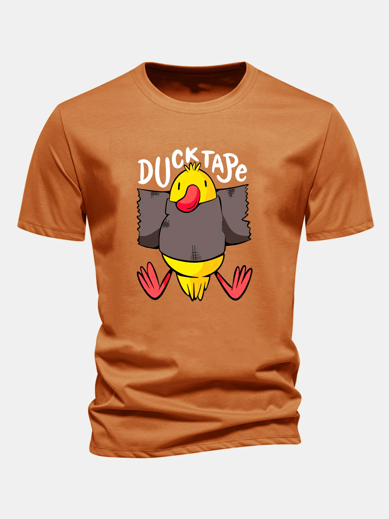 Duck Tape Print Cotton T-Shirt - Image 5