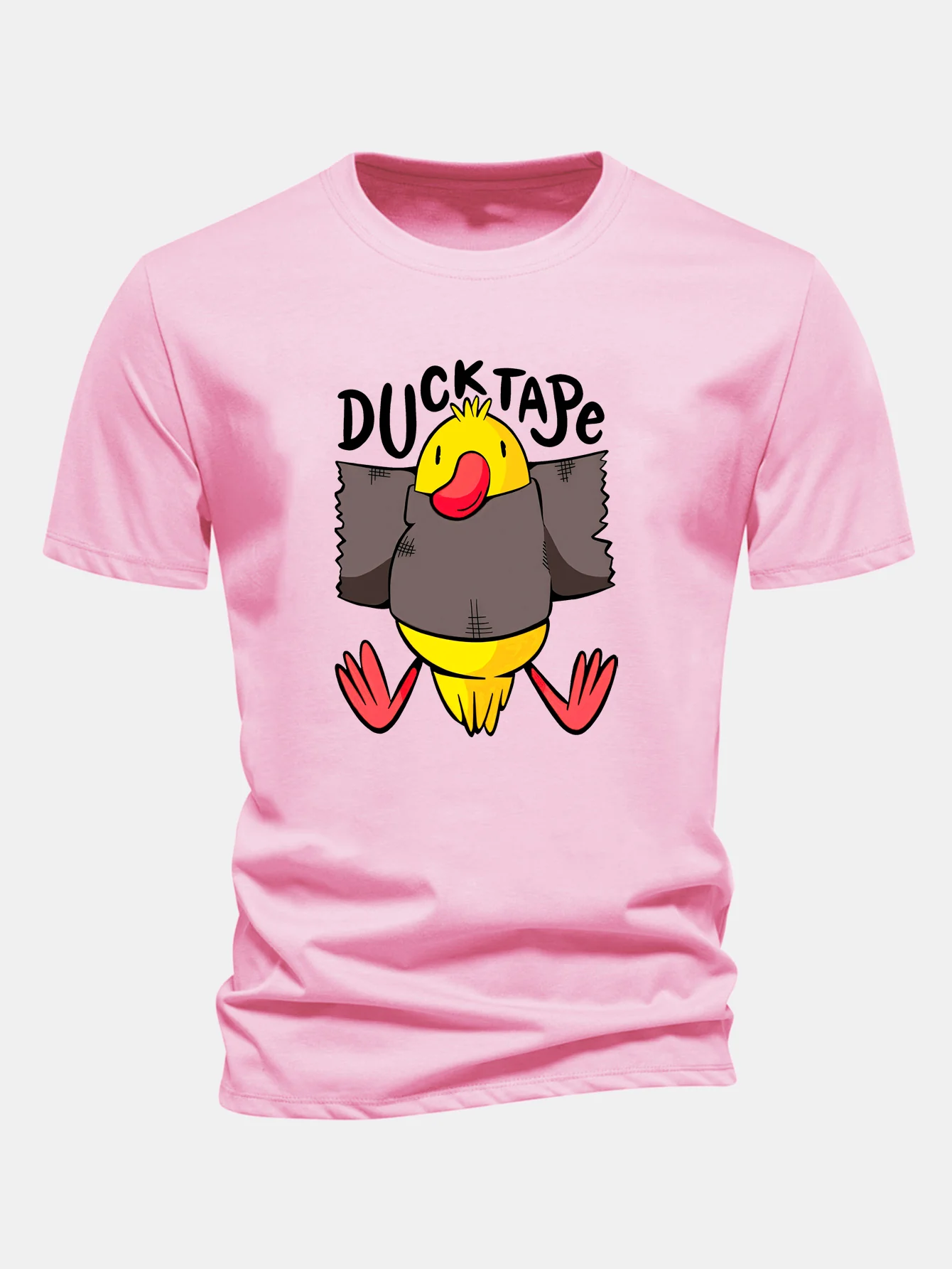 Duck Tape Print Cotton T-Shirt - Image 9