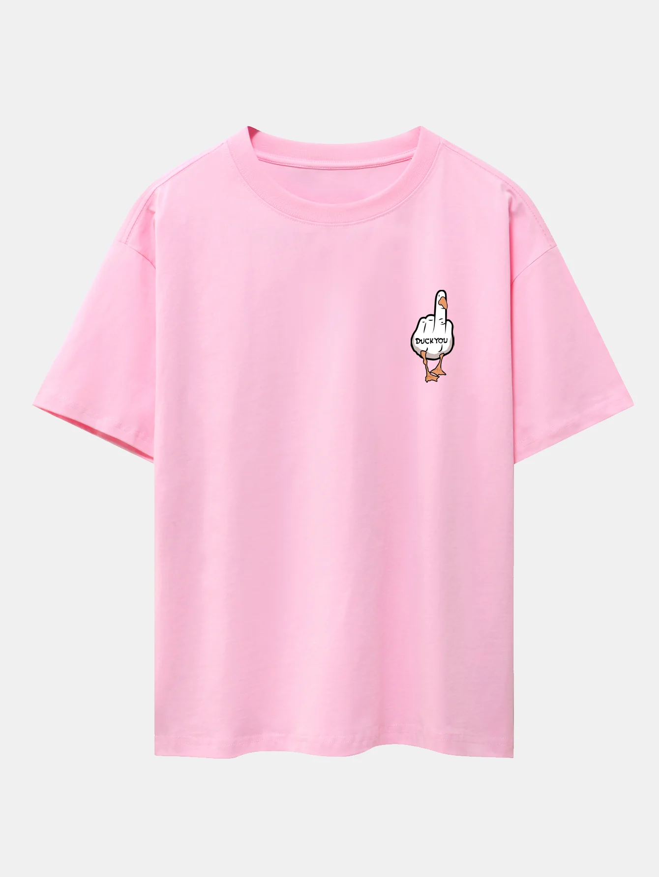 Duck You Print Oversize T-Shirt mit überschnittenen Schultern - Image 12