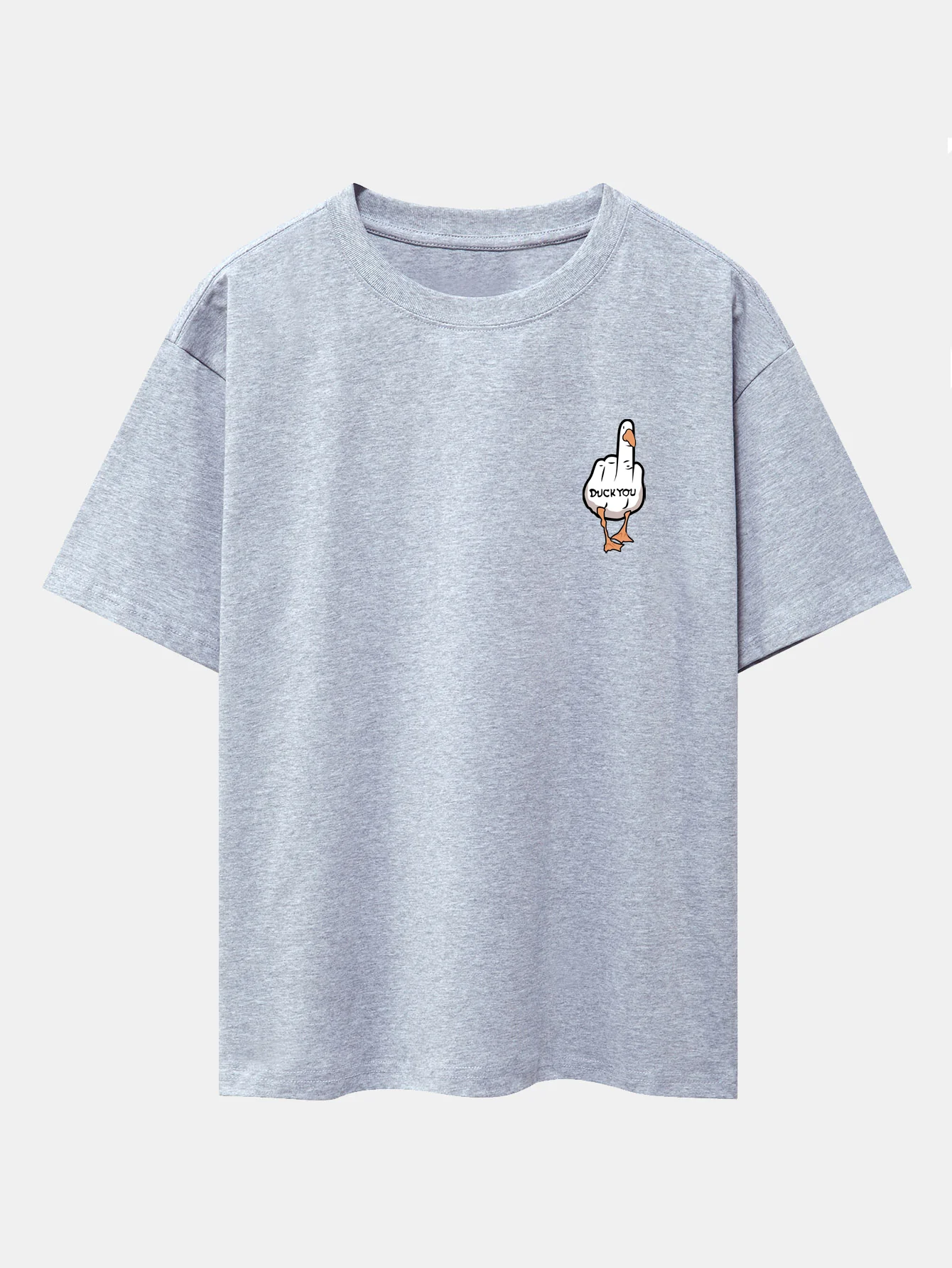 Duck You Print Oversize T-Shirt mit überschnittenen Schultern - Image 13