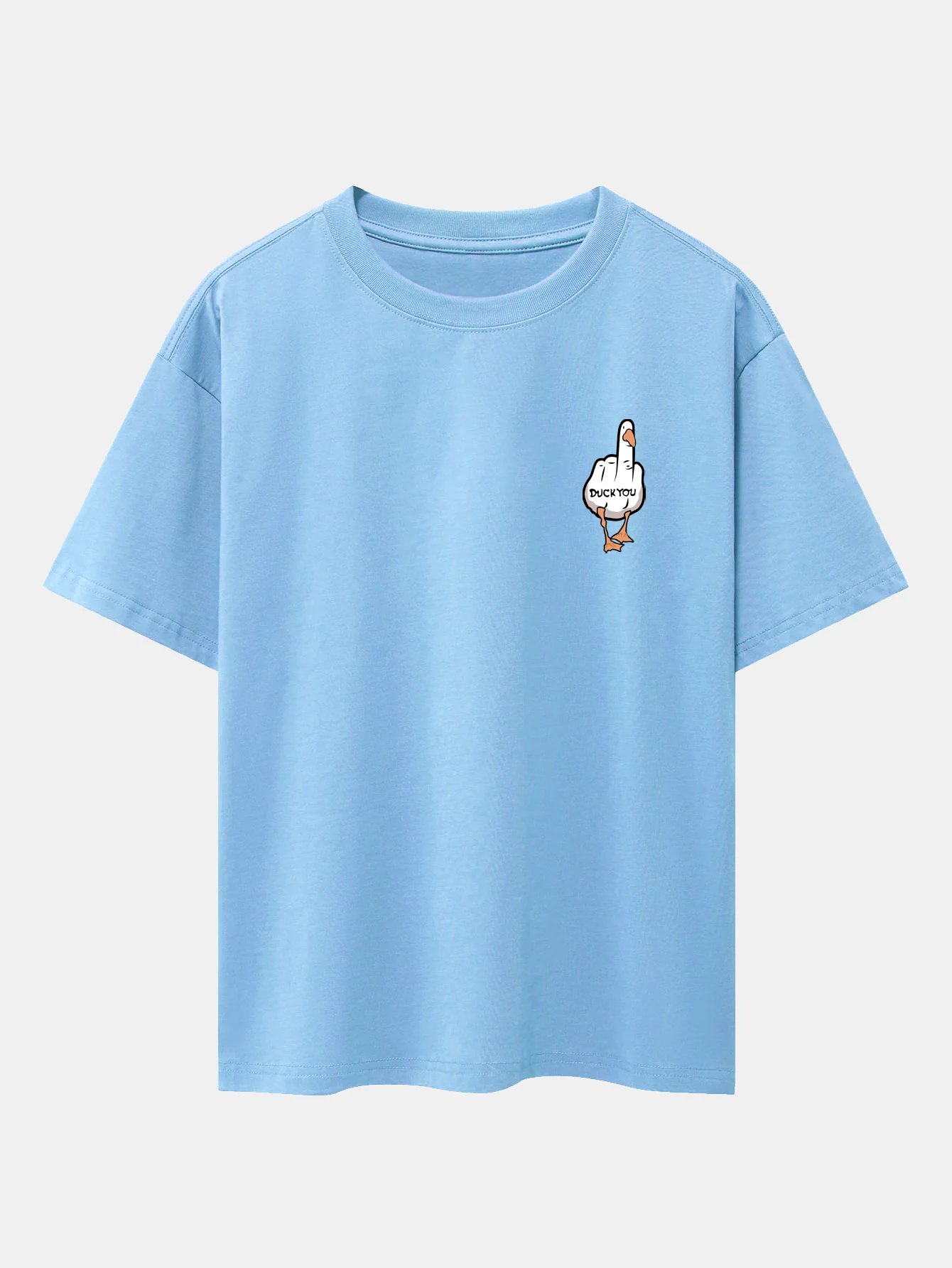 Duck You Print Oversize T-Shirt mit überschnittenen Schultern - Image 14
