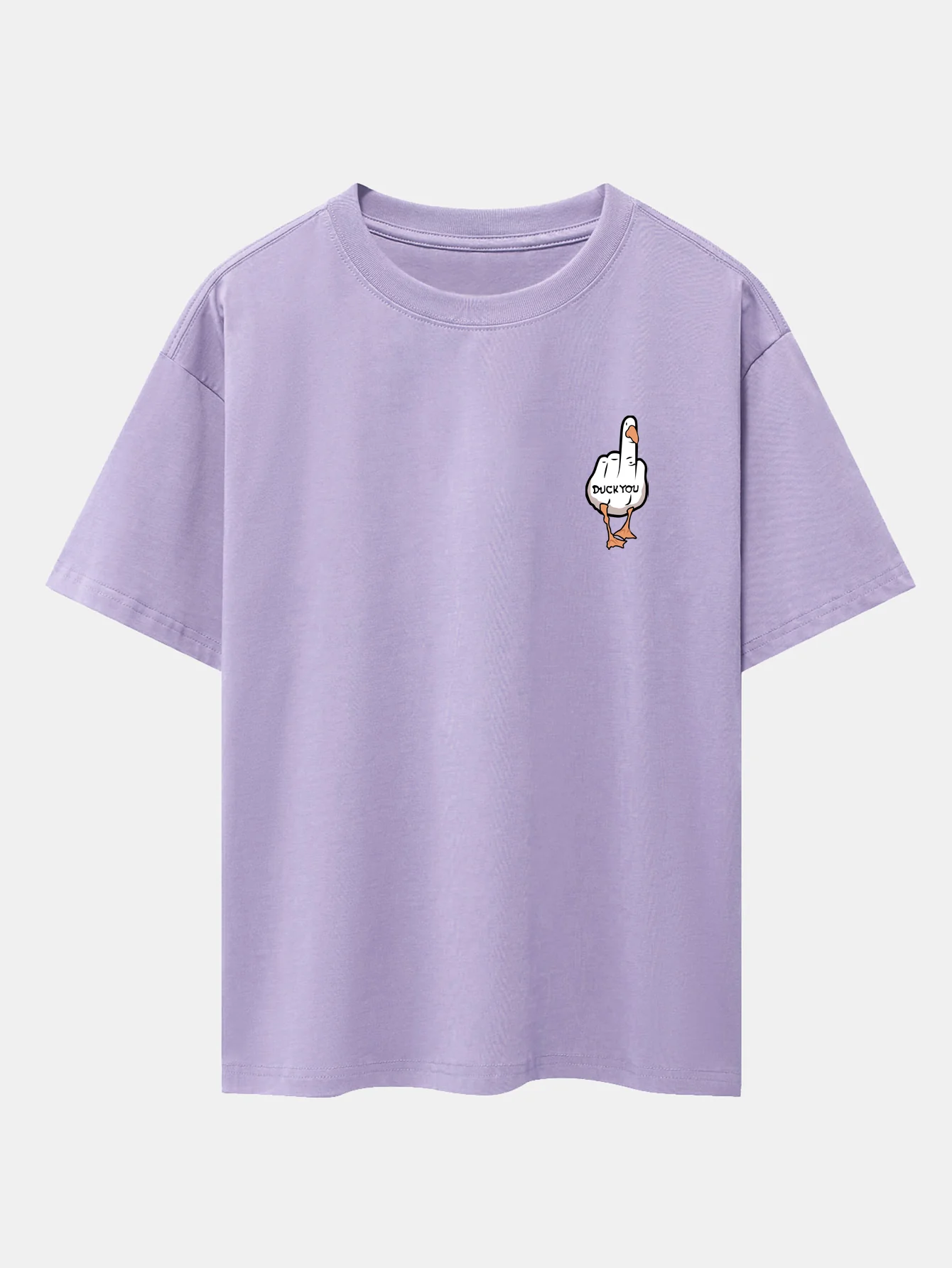 Duck You Print Oversize T-Shirt mit überschnittenen Schultern - Image 15