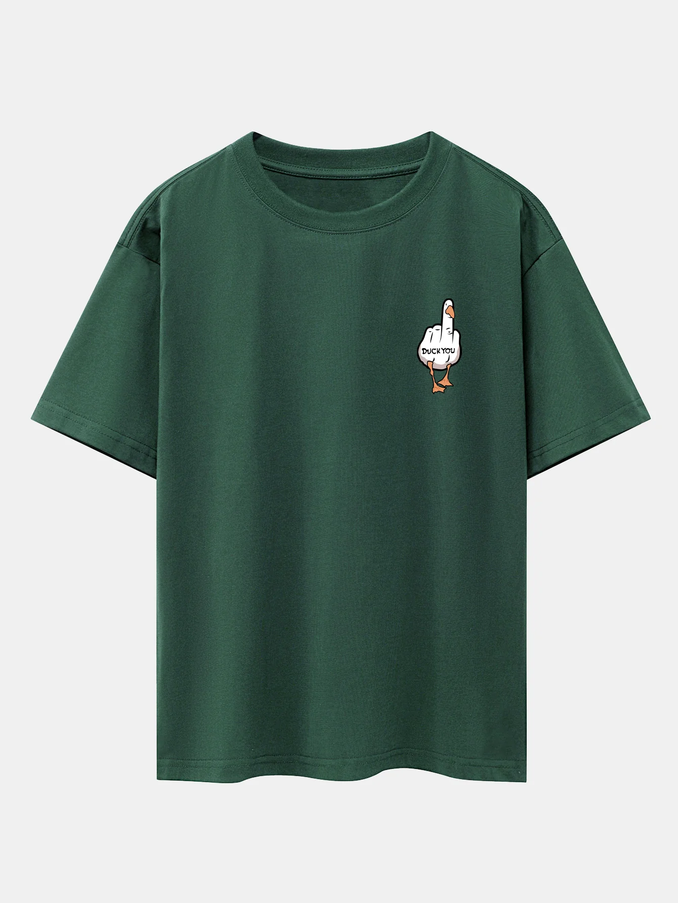 Duck You Print Oversize T-Shirt mit überschnittenen Schultern - Image 7