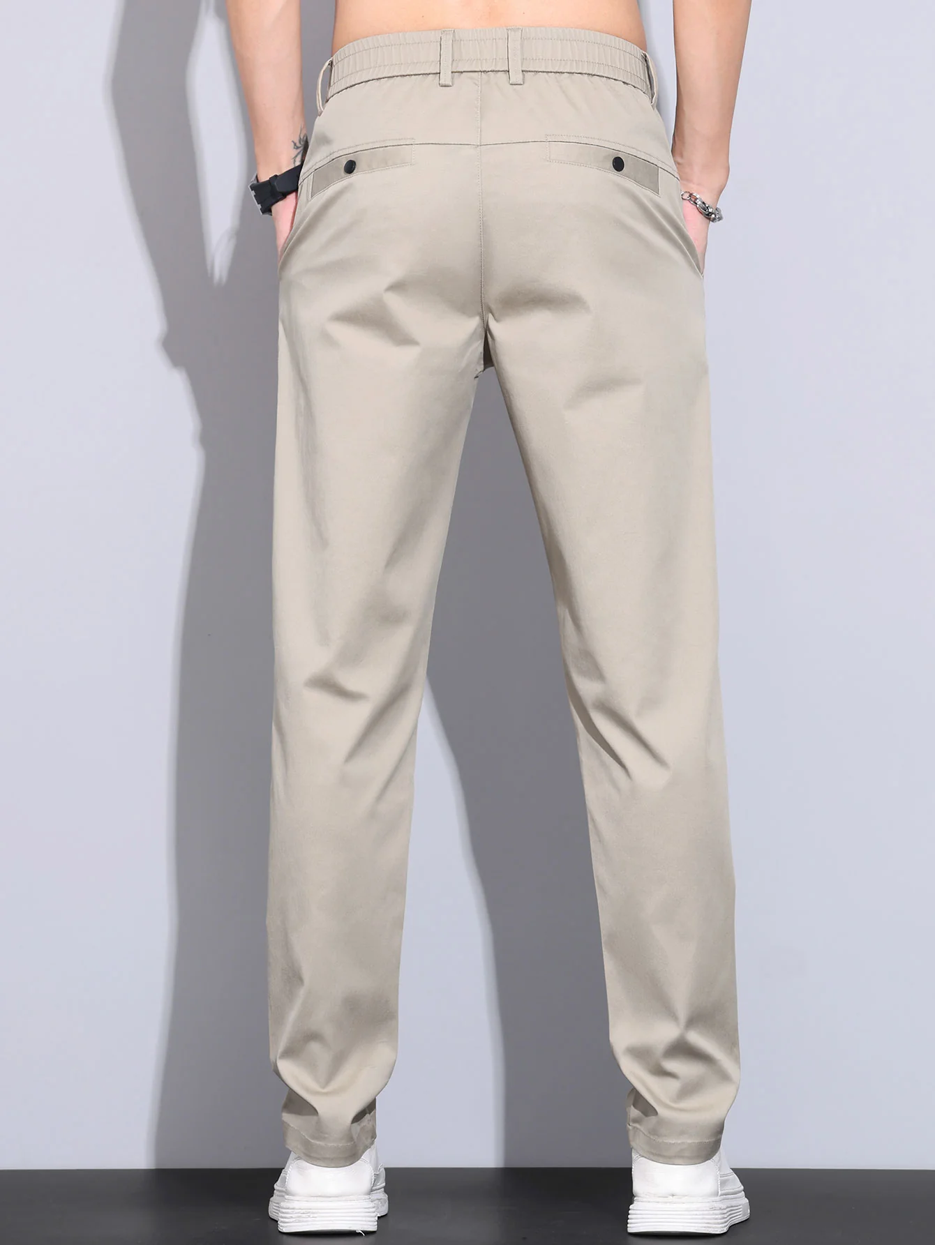 Elastische Taille Gerade Bein Hose - Image 10