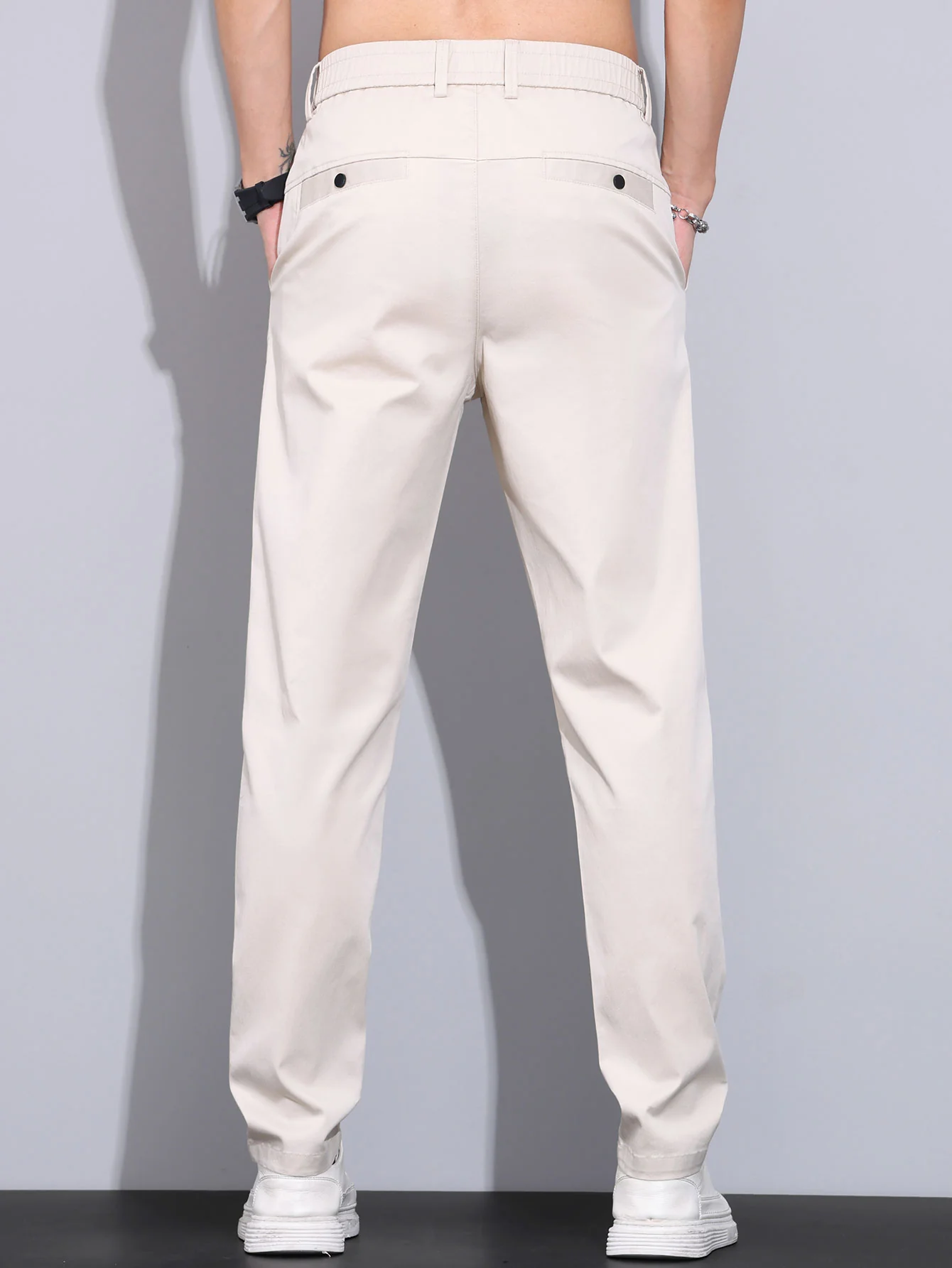 Elastische Taille Gerade Bein Hose - Image 5
