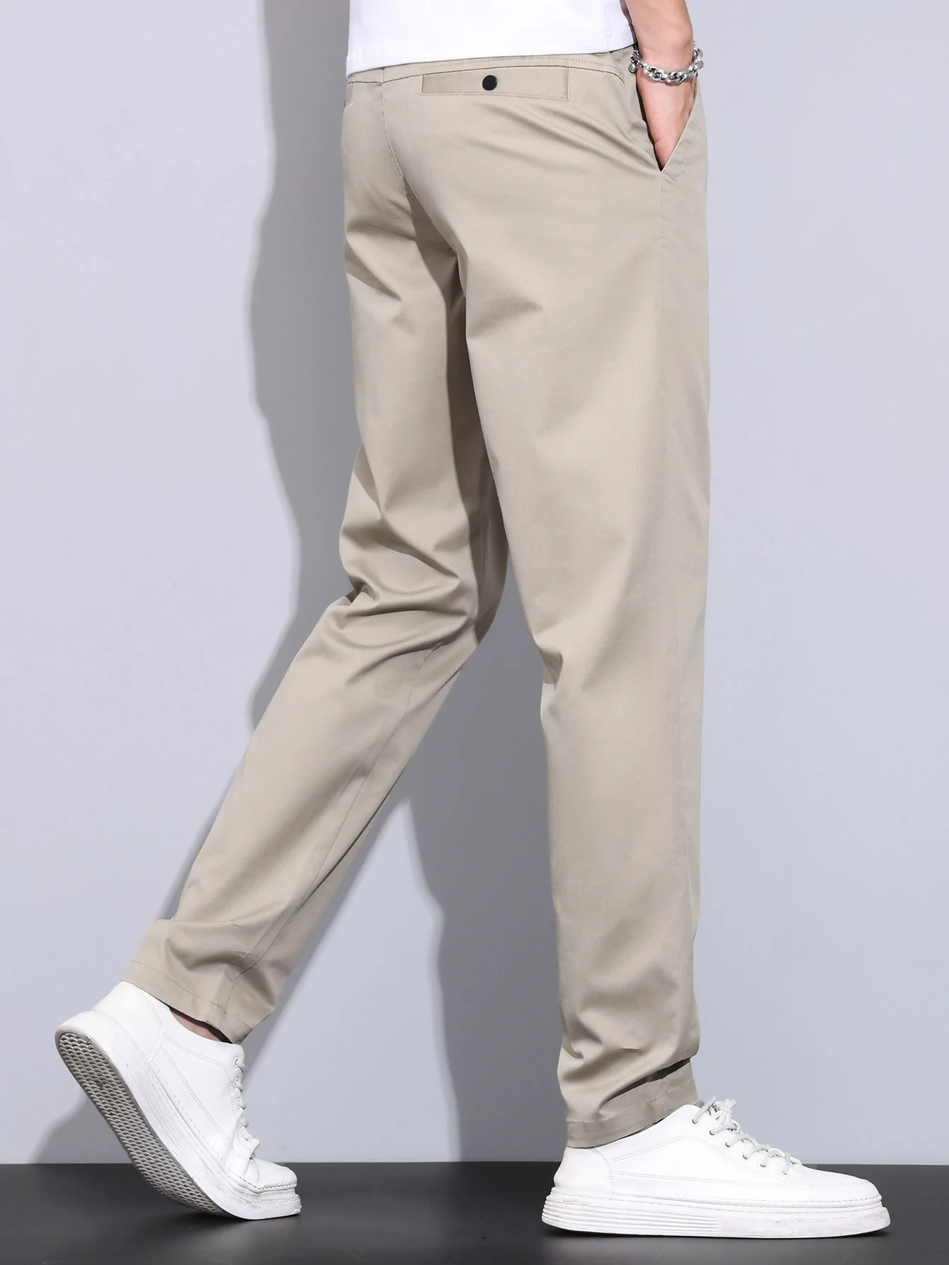 Elastische Taille Gerade Bein Hose - Image 9