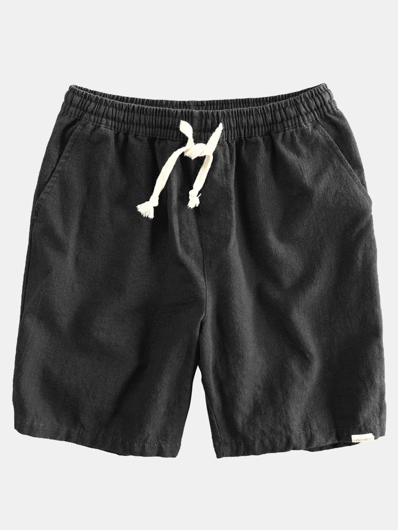 Elefanten Geometrischer Druck Hemd & Leinen Baumwoll Mischgewebe Kordelzug Shorts - Image 14