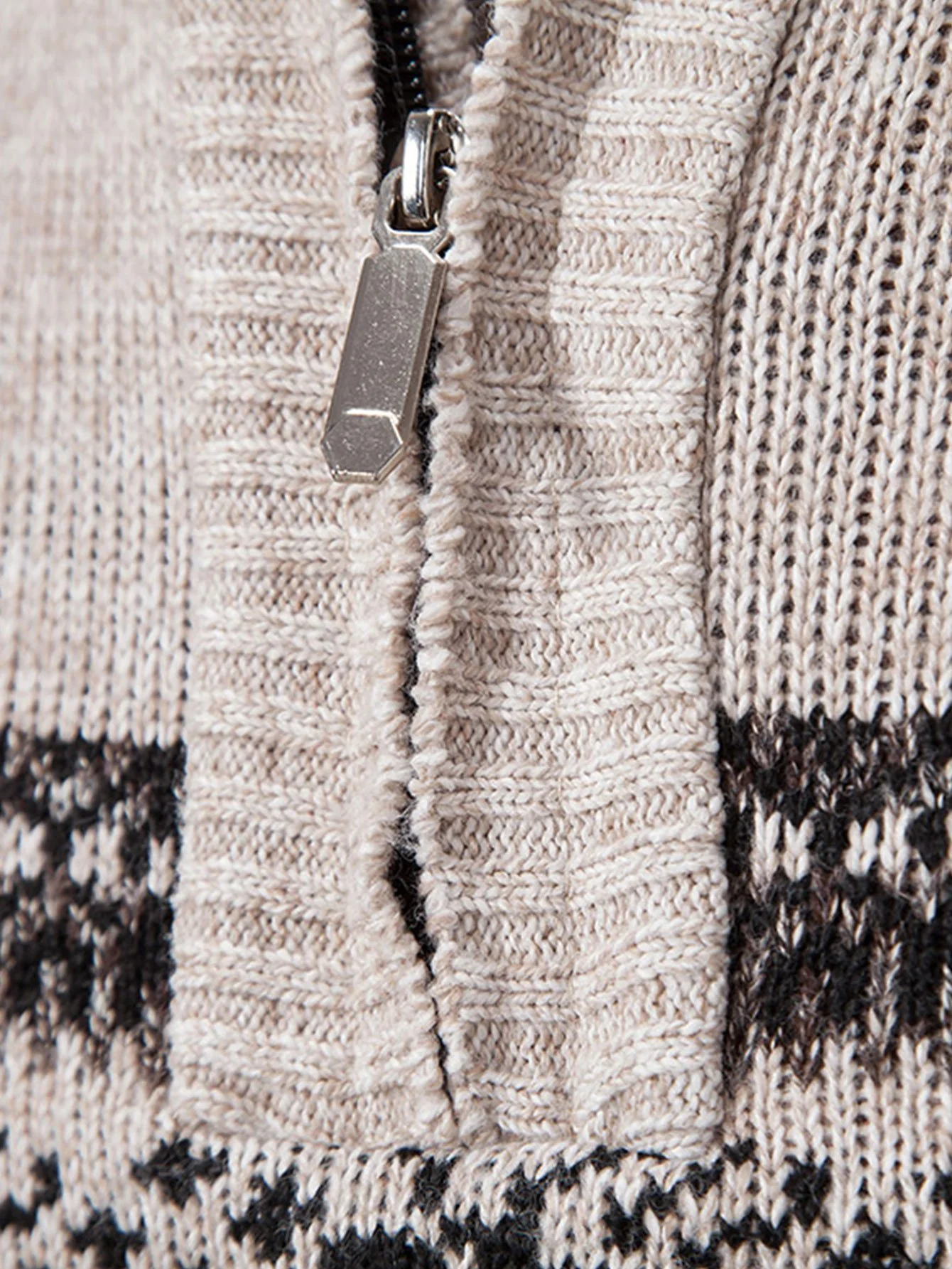 Elch Druck Viertel Reißverschluss Pullover - Image 4