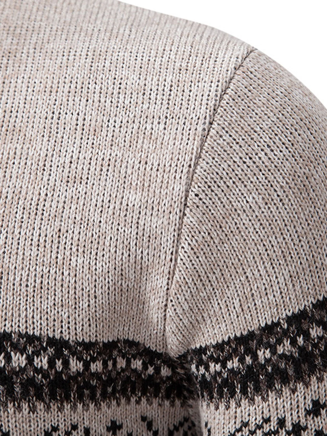 Elch Druck Viertel Reißverschluss Pullover - Image 6