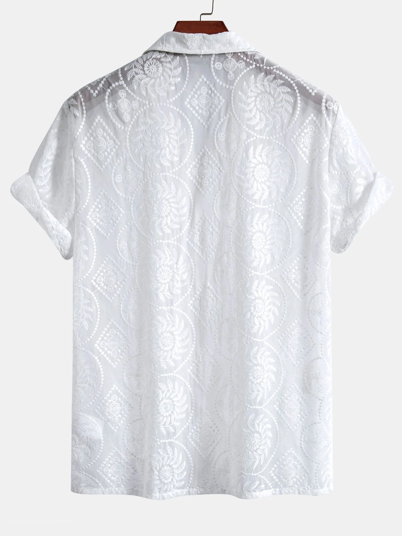 Bestickte Blumen-Cuban-Hemd & gerade Leinenhose - Image 4