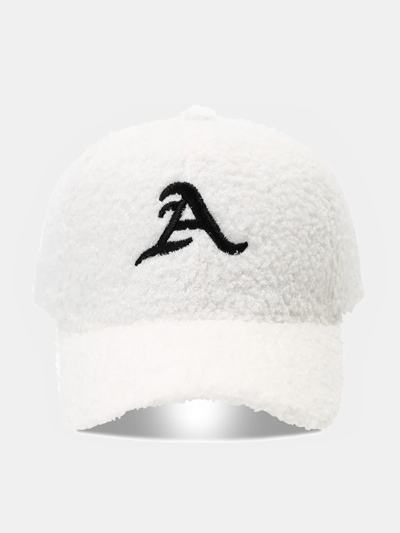 Embroidered Letter Pattern Plush Baseball Cap - Image 2
