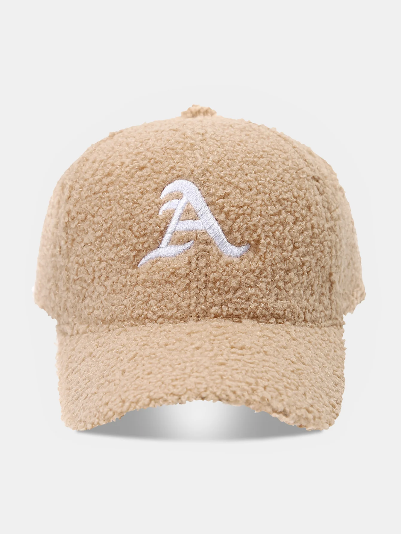 Embroidered Letter Pattern Plush Baseball Cap - Image 4