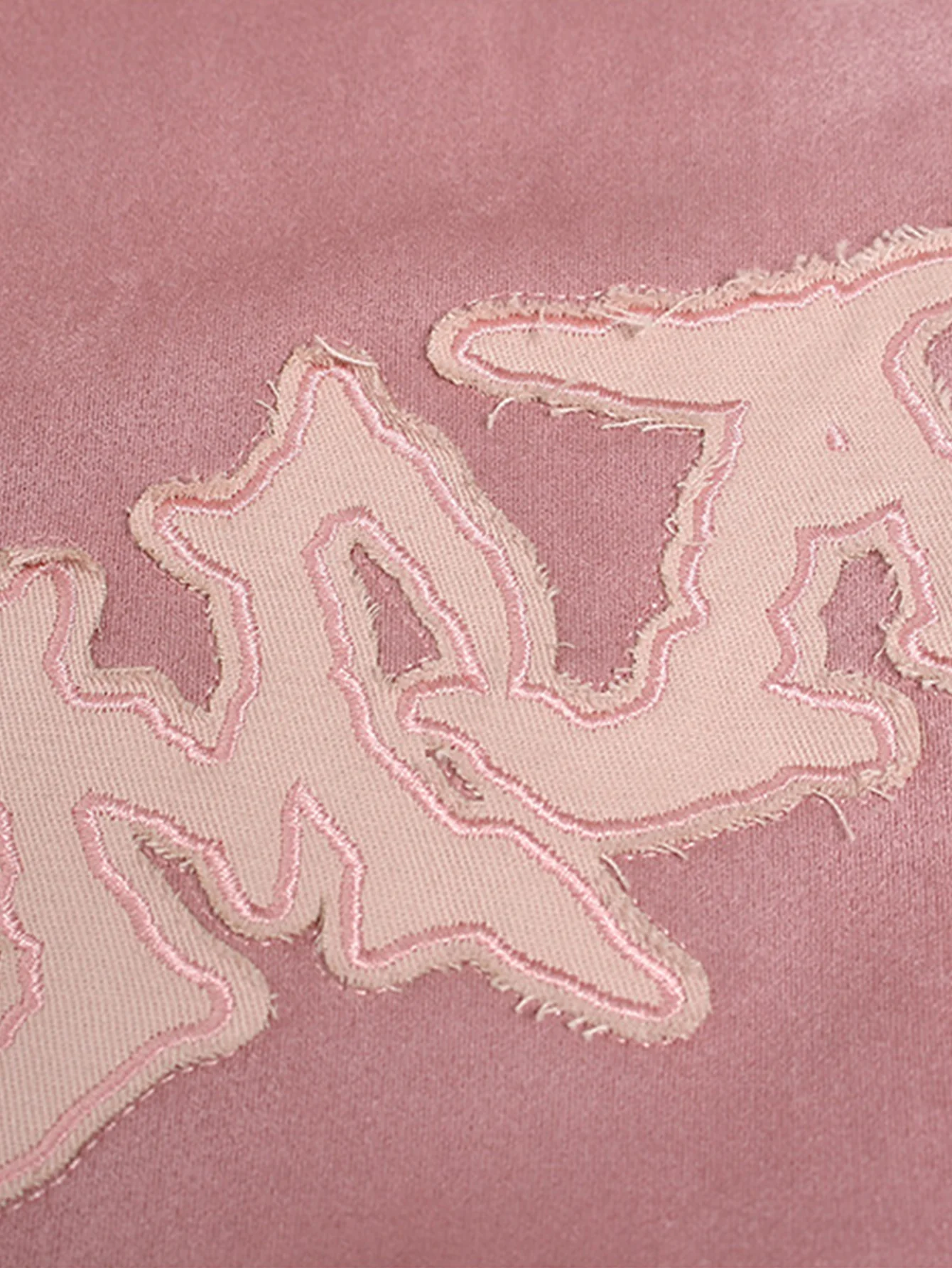 Bestickter Buchstaben Kunstwildleder Reißverschluss Kapuzenpullover - Image 4