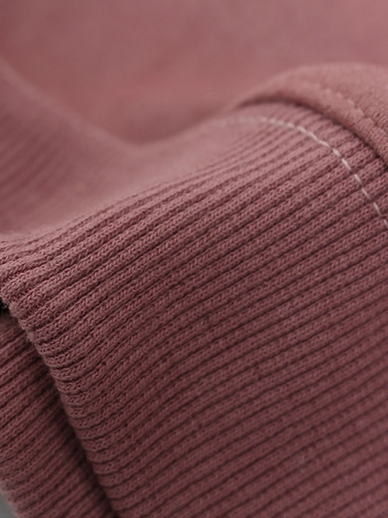 Bestickter Buchstaben Kunstwildleder Reißverschluss Kapuzenpullover - Image 5