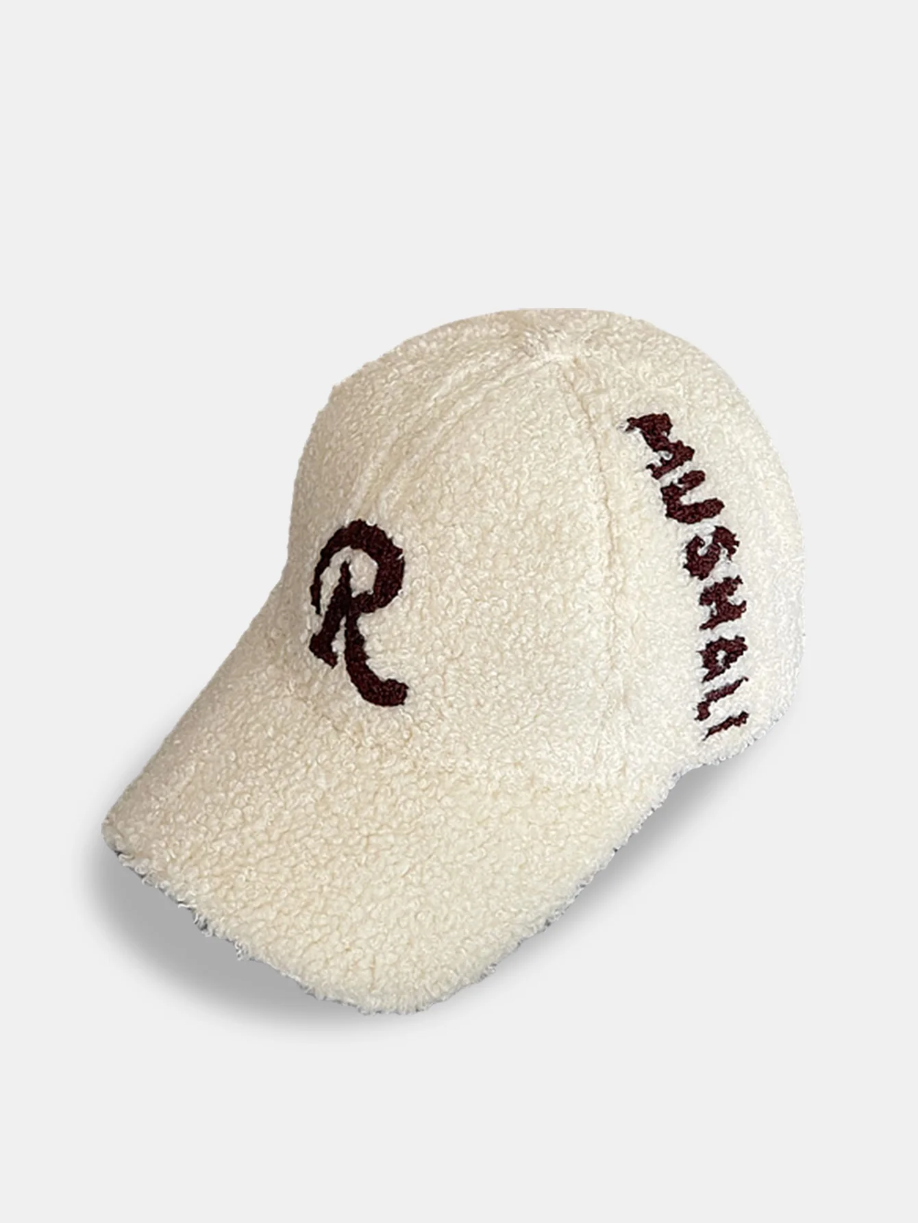 Bestickte R Dekoration Plüsch Warme Baseballkappe - Image 6