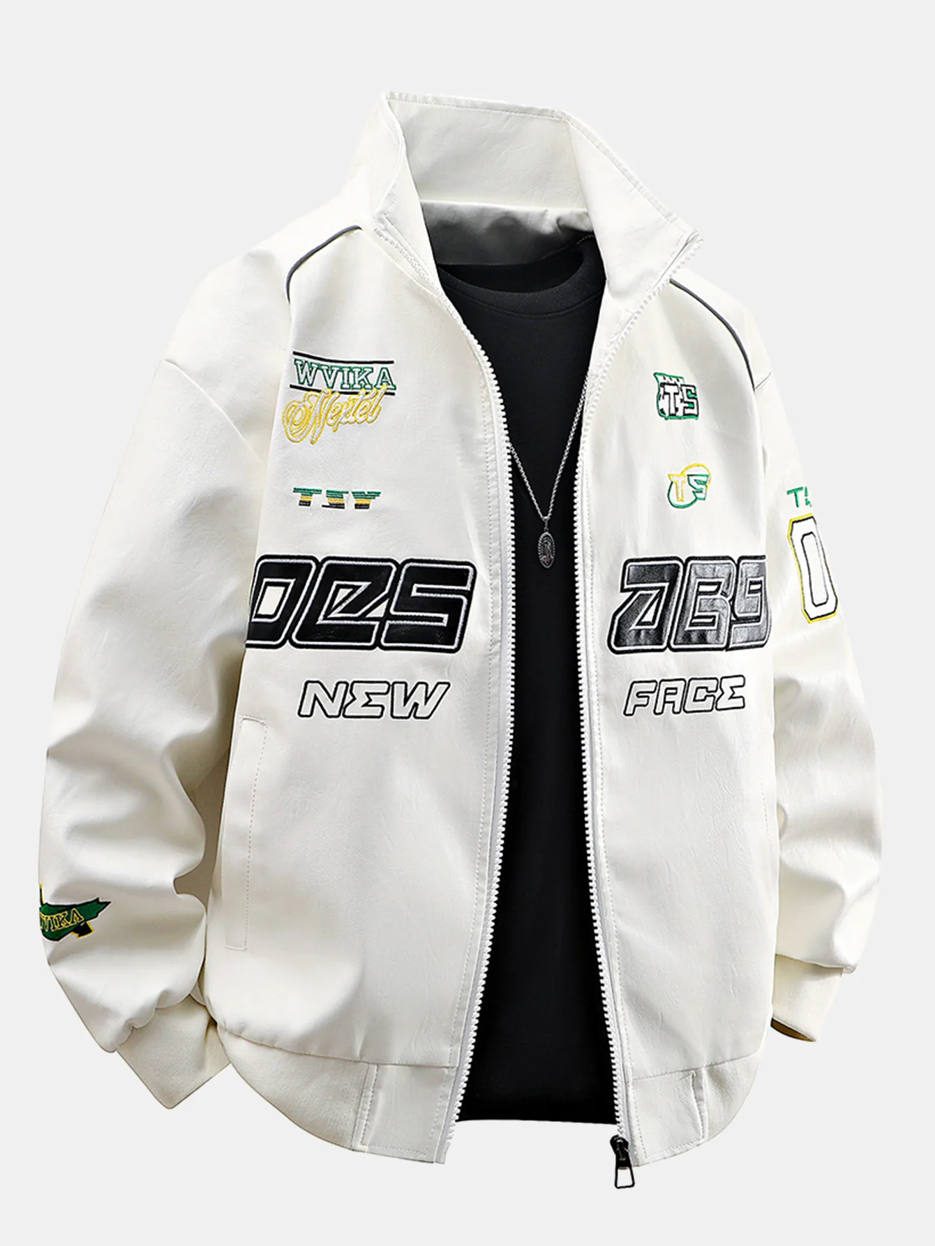 Bestickte Rennlederjacke - Image 3