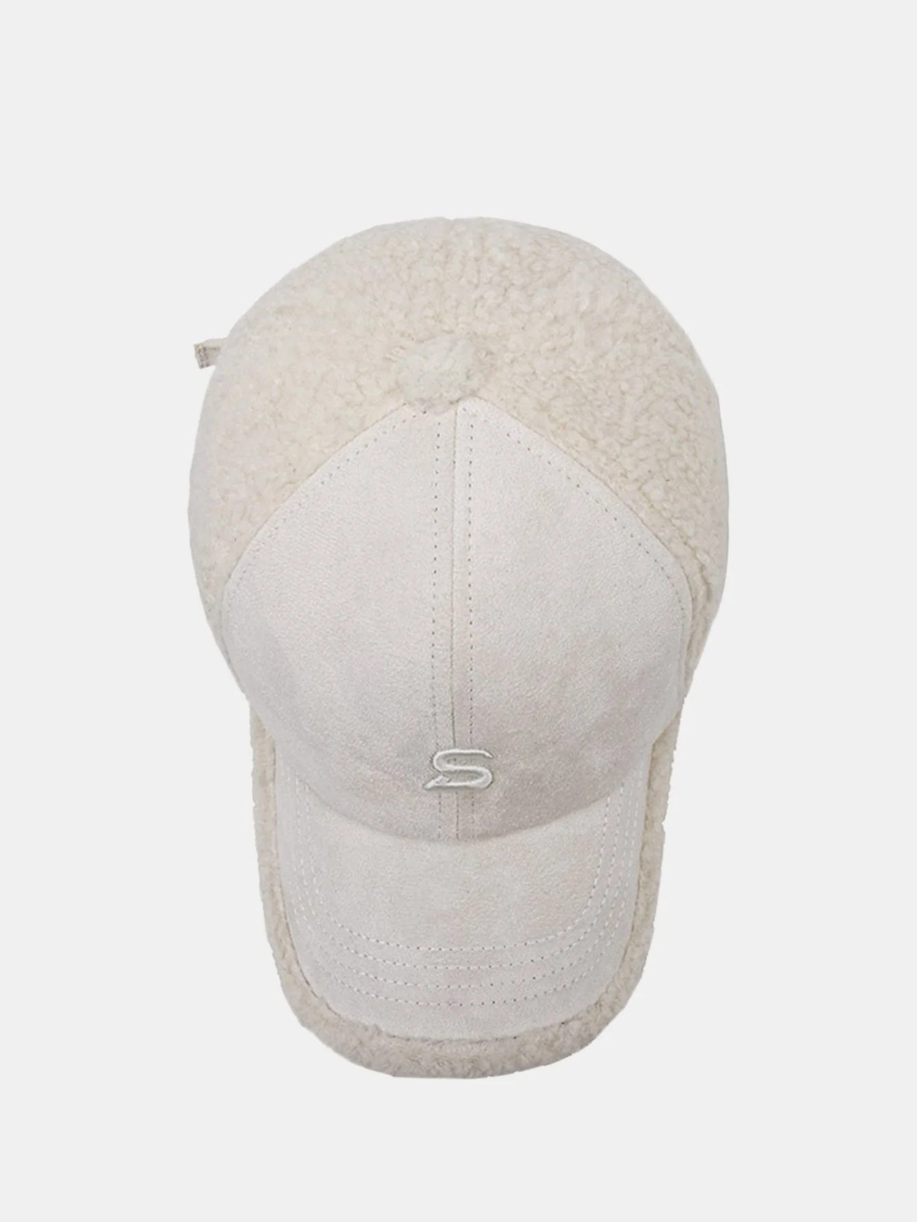 Bestickte Buchstaben Plüsch Warme Baseballmütze - Image 11