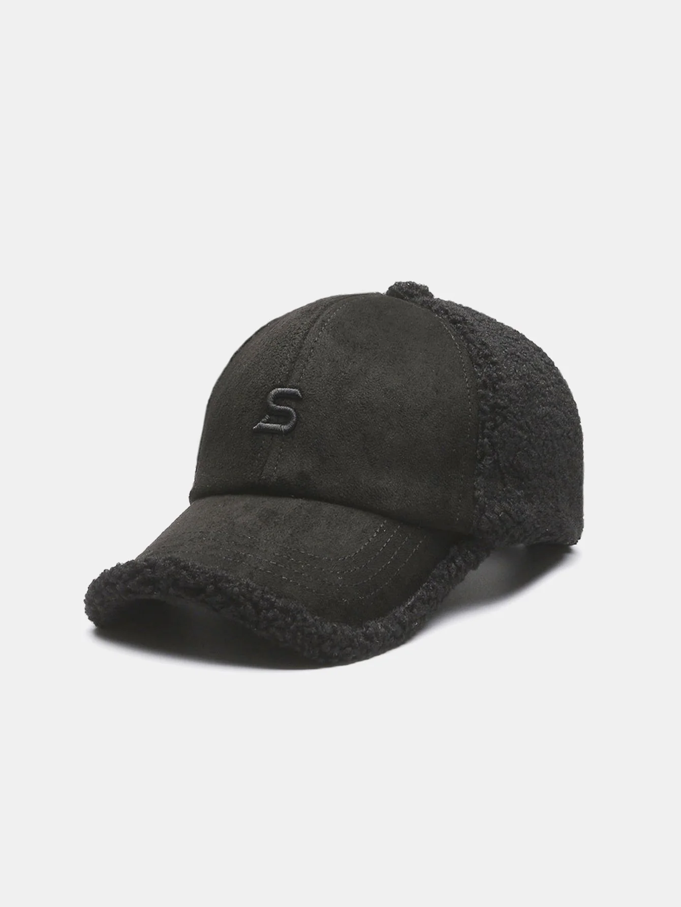 Bestickte Buchstaben Plüsch Warme Baseballmütze - Image 5
