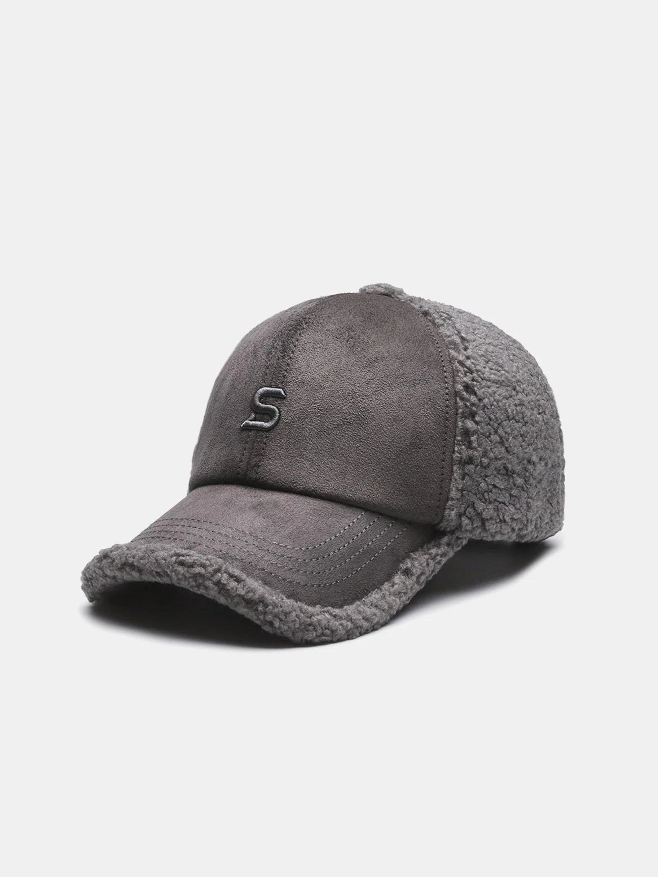 Bestickte Buchstaben Plüsch Warme Baseballmütze - Image 6