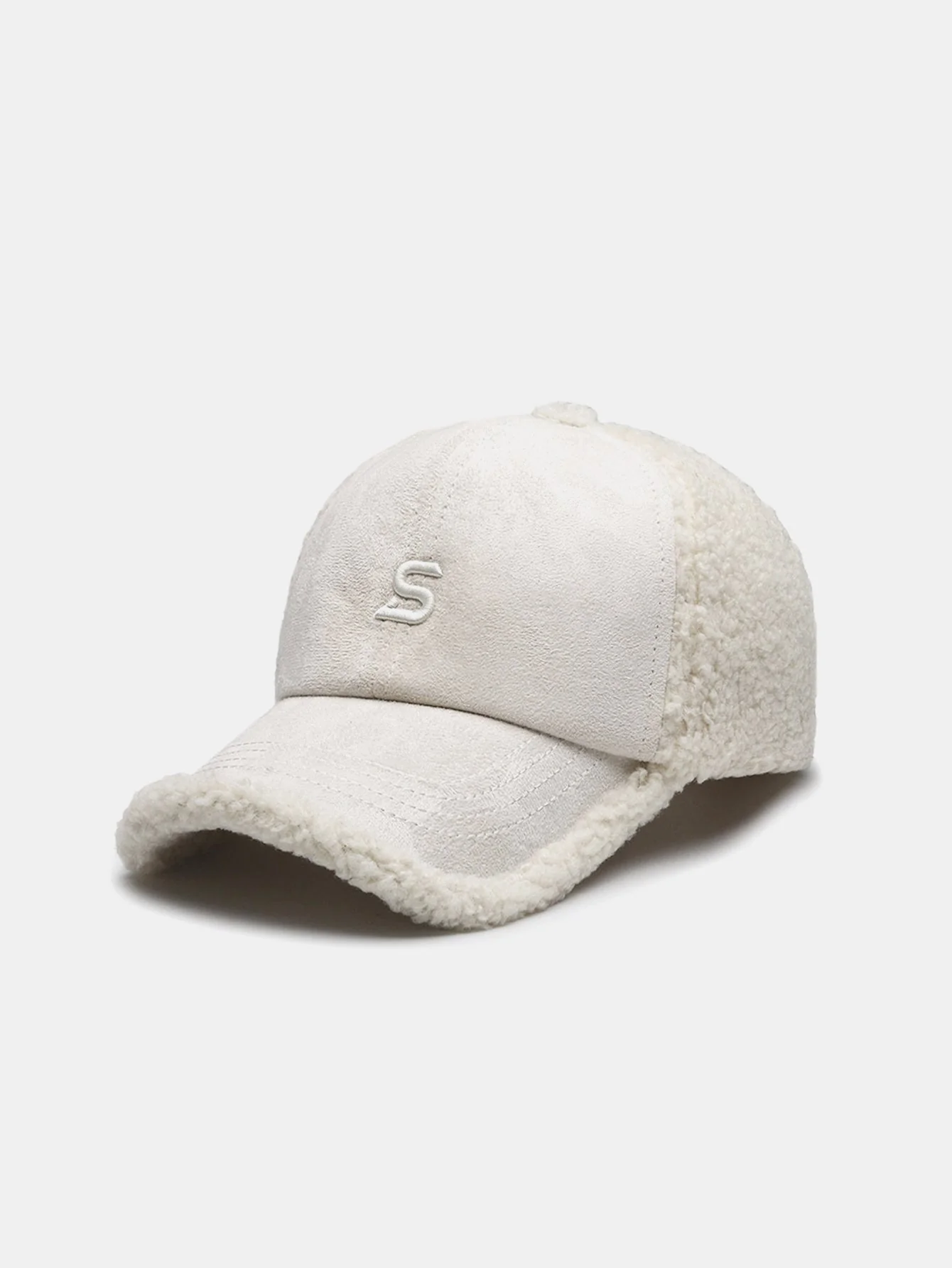 Bestickte Buchstaben Plüsch Warme Baseballmütze - Image 8