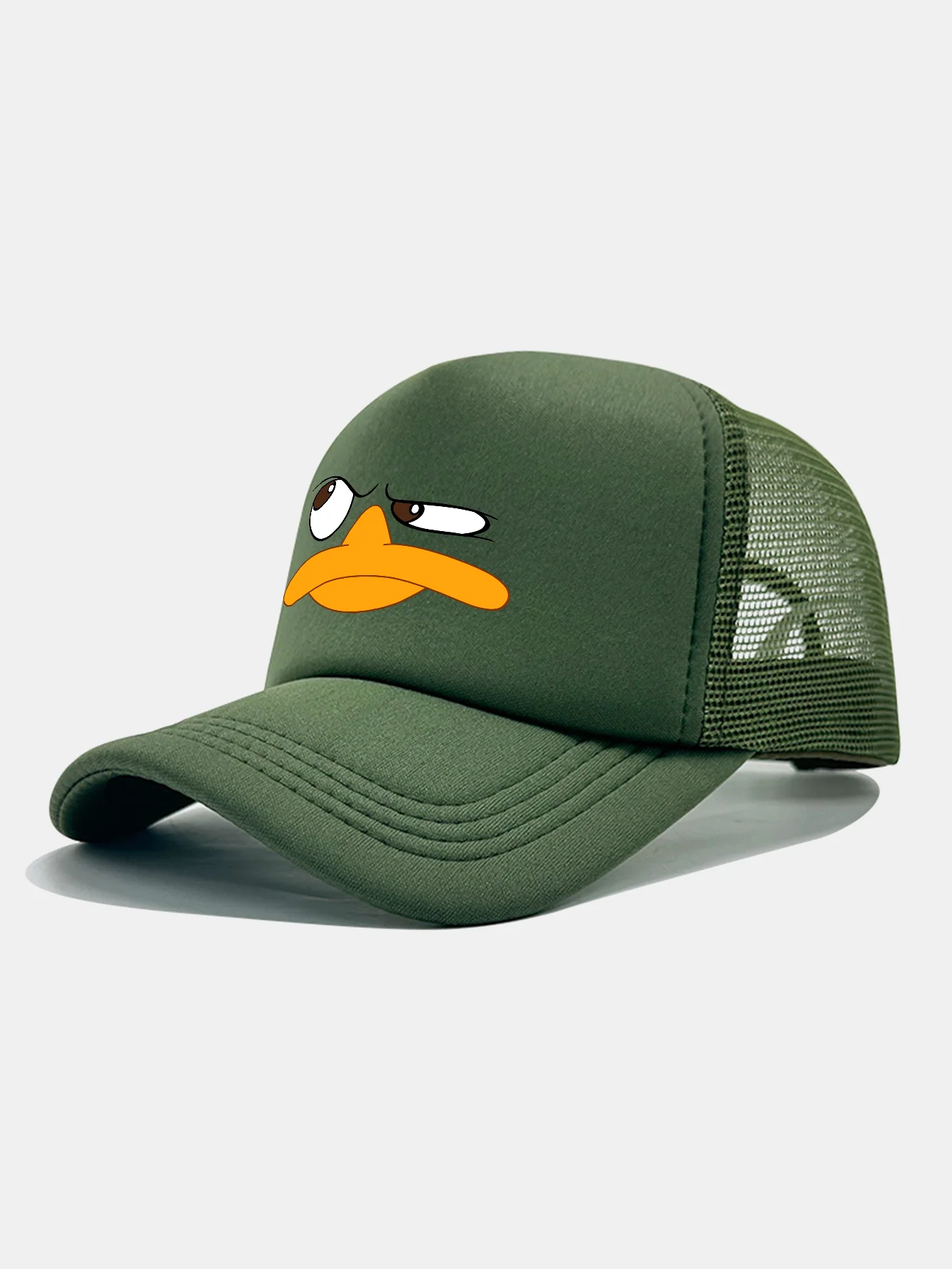 Emoji Duck Print Mesh Baseball Cap - Image 10