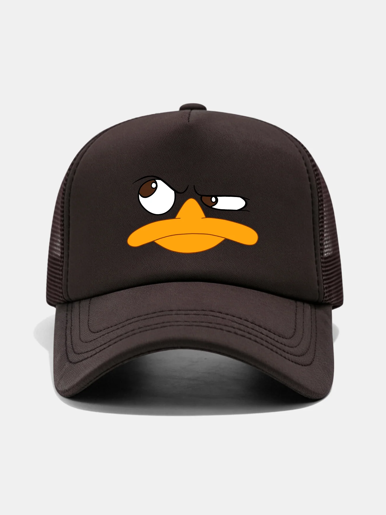 Emoji Duck Print Mesh Baseball Cap - Image 11