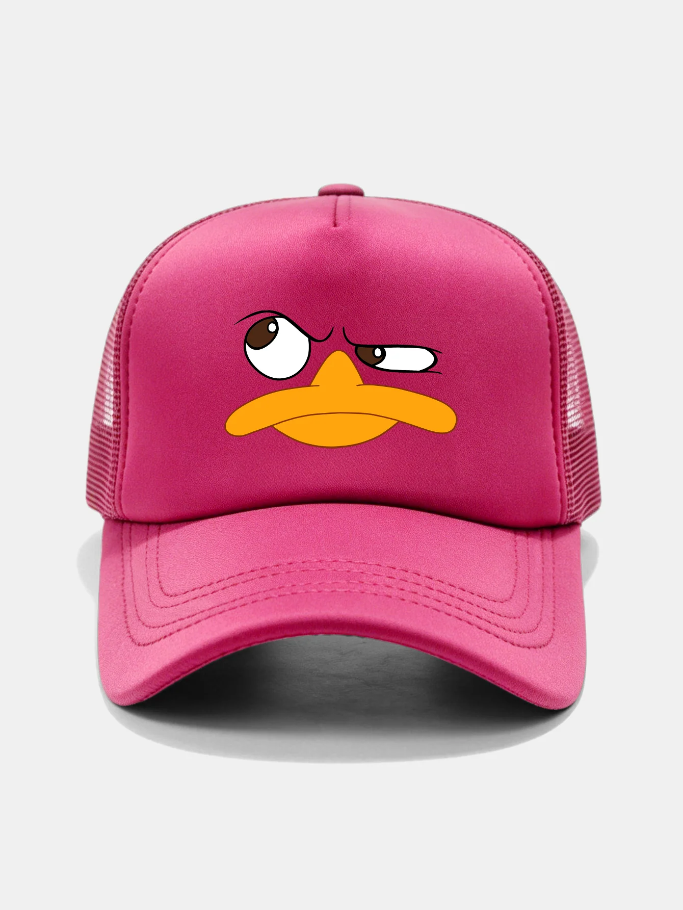 Emoji Duck Print Mesh Baseball Cap - Image 13