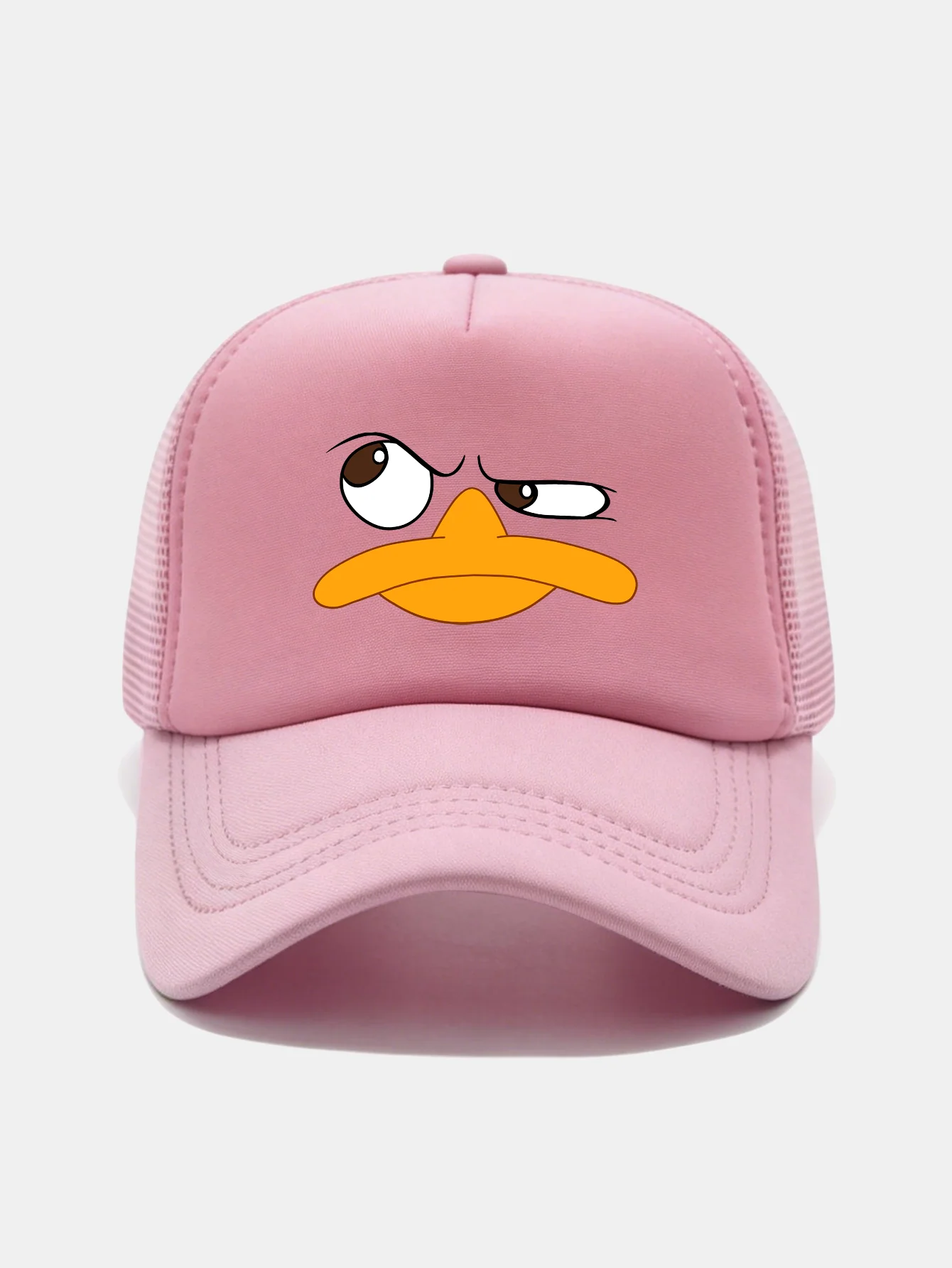 Emoji Duck Print Mesh Baseball Cap - Image 15