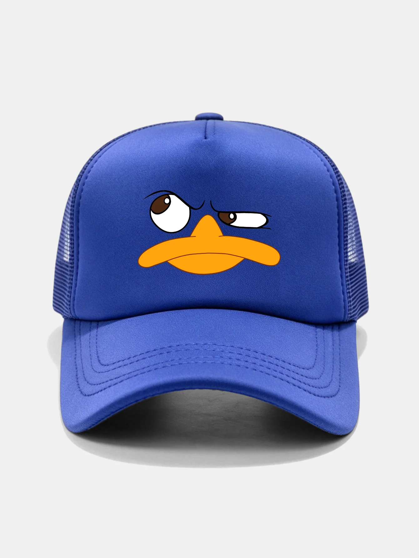 Emoji Duck Print Mesh Baseball Cap - Image 3