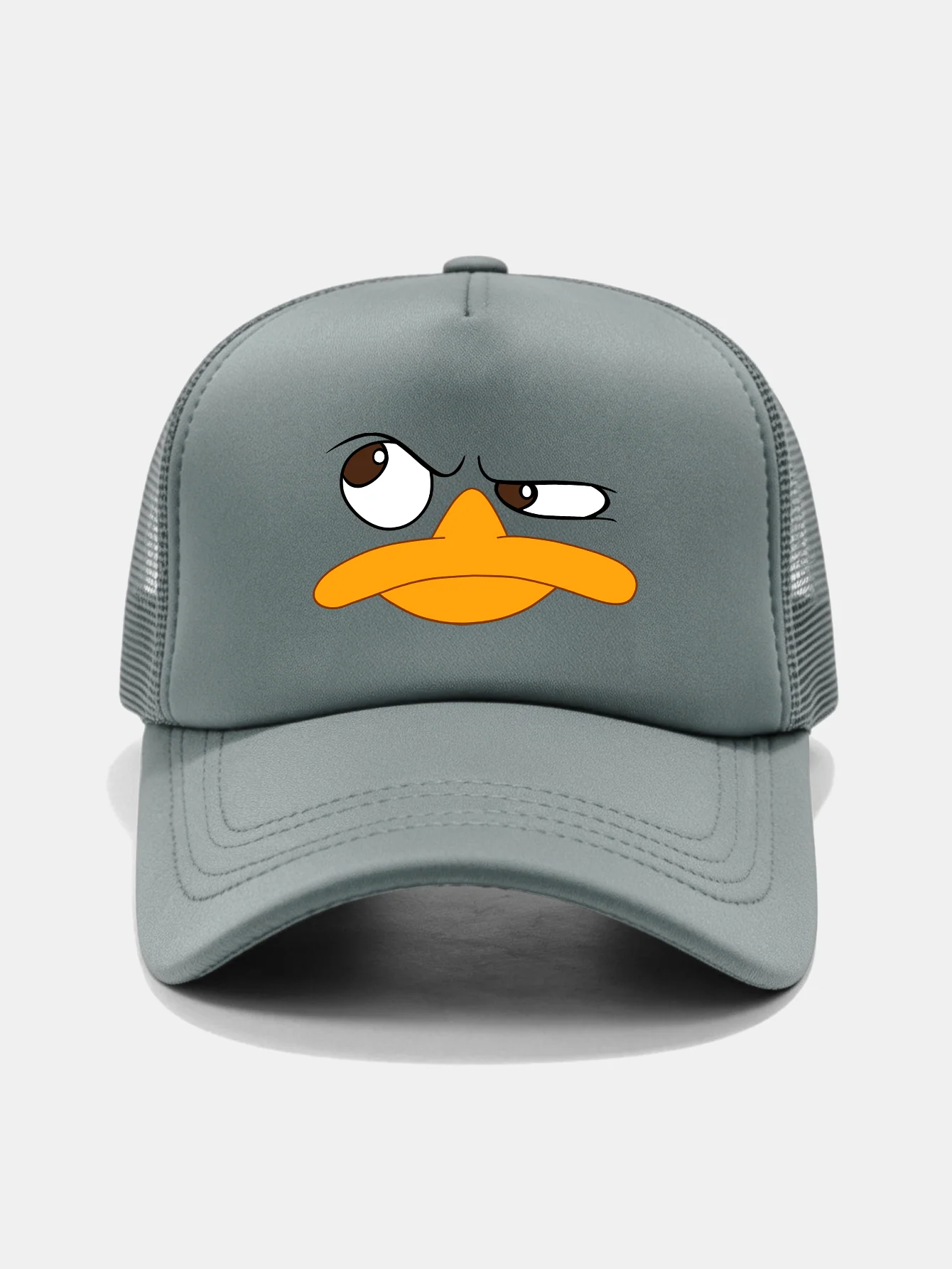 Emoji Duck Print Mesh Baseball Cap - Image 5