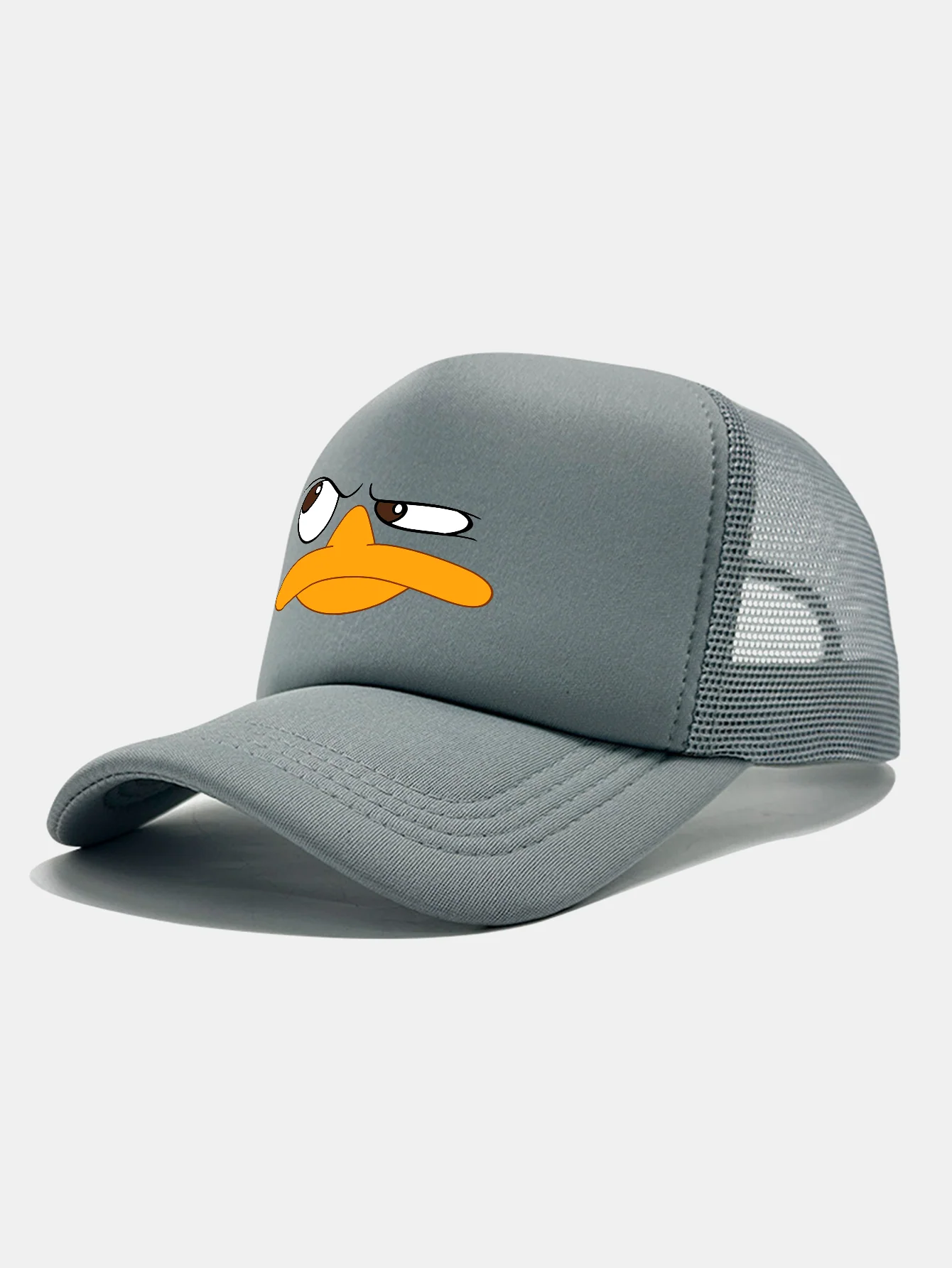Emoji Duck Print Mesh Baseball Cap - Image 6