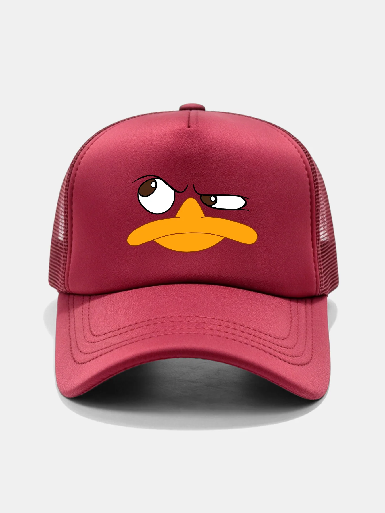 Emoji Duck Print Mesh Baseball Cap - Image 7