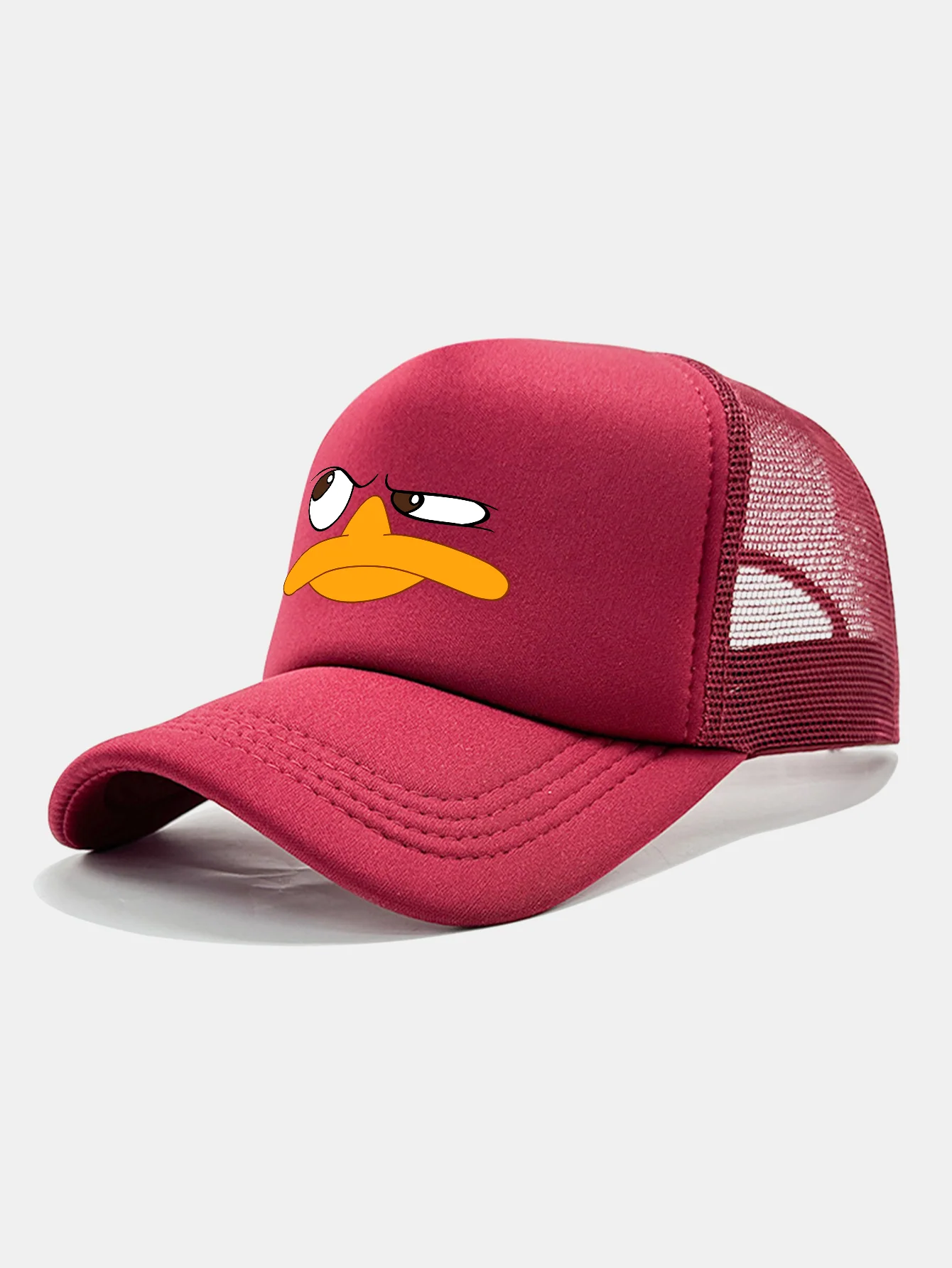 Emoji Duck Print Mesh Baseball Cap - Image 8